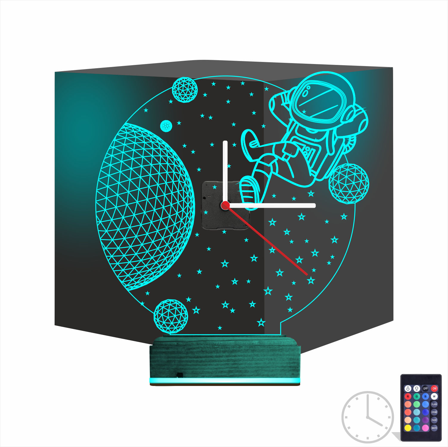 Именной подарок: 3d светильник космонавт в космосе 9