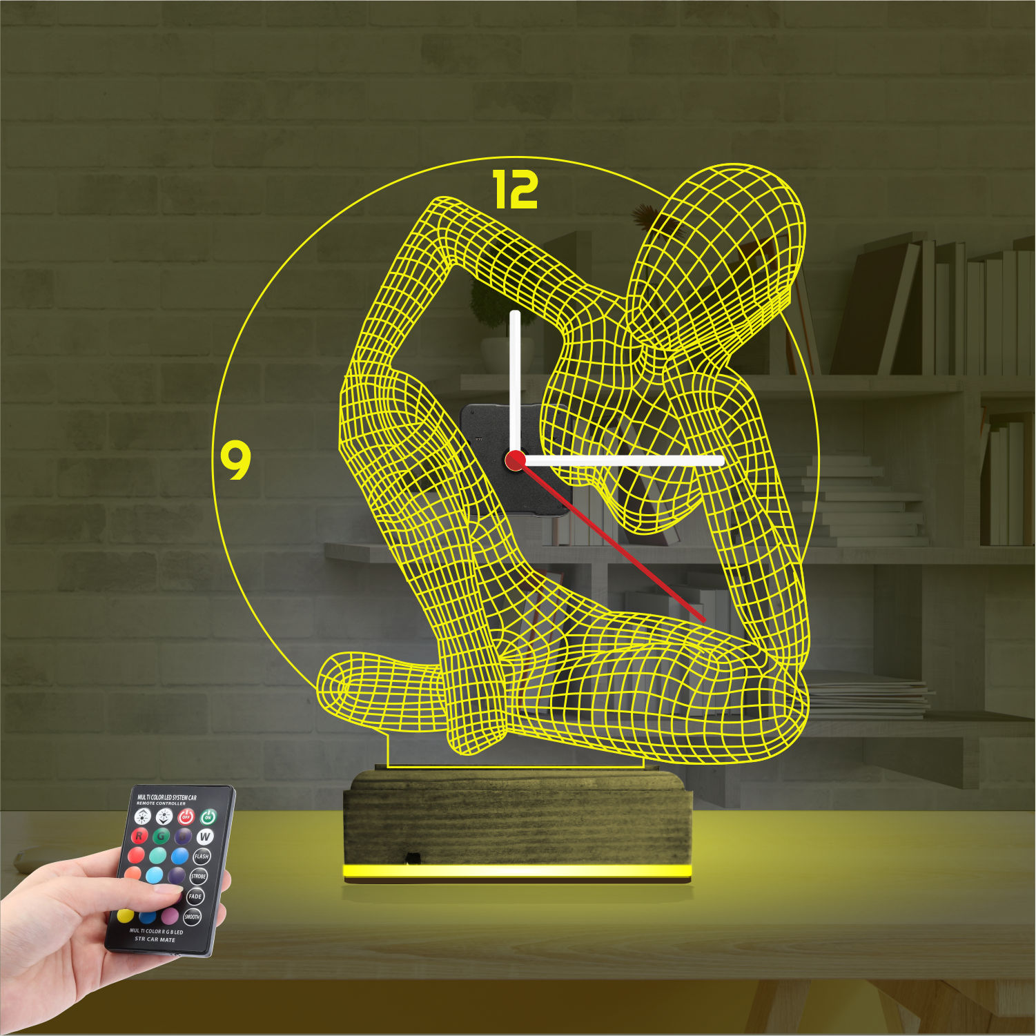 Именной подарок: 3d светильник медитация и йога 4