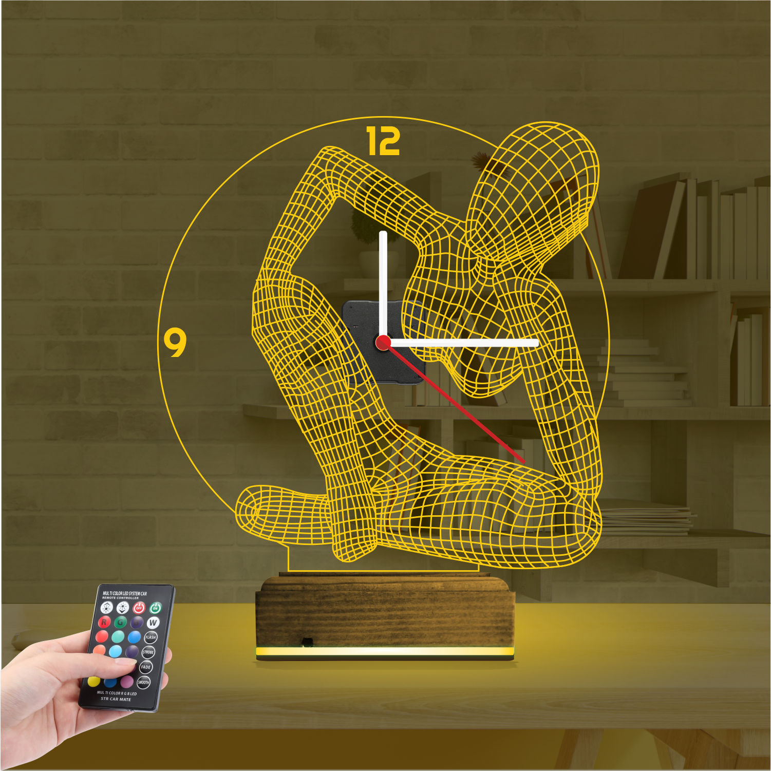 Именной подарок: 3d светильник медитация и йога 7