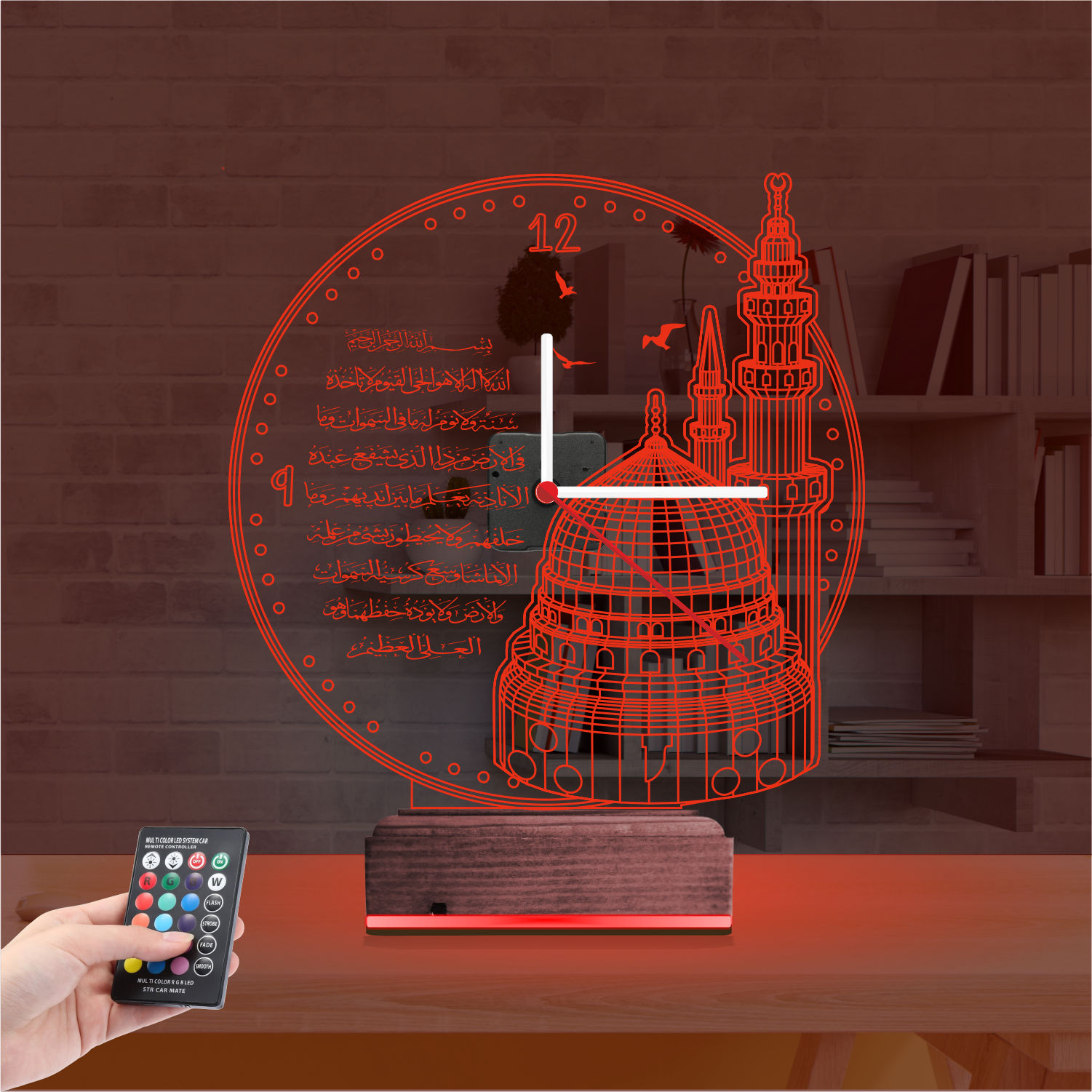 Именной подарок: 3d светильник мечеть с аятами 6