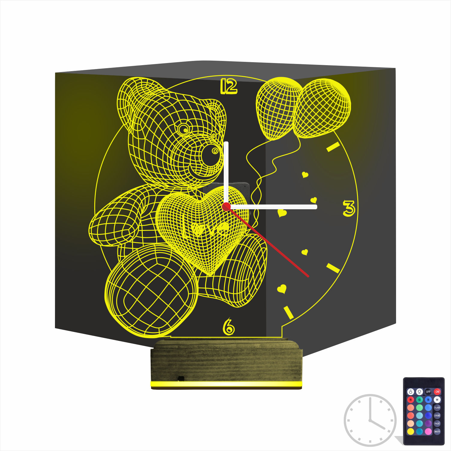 Подарок на 8 марта: мишка с шарами 3d светильник 8