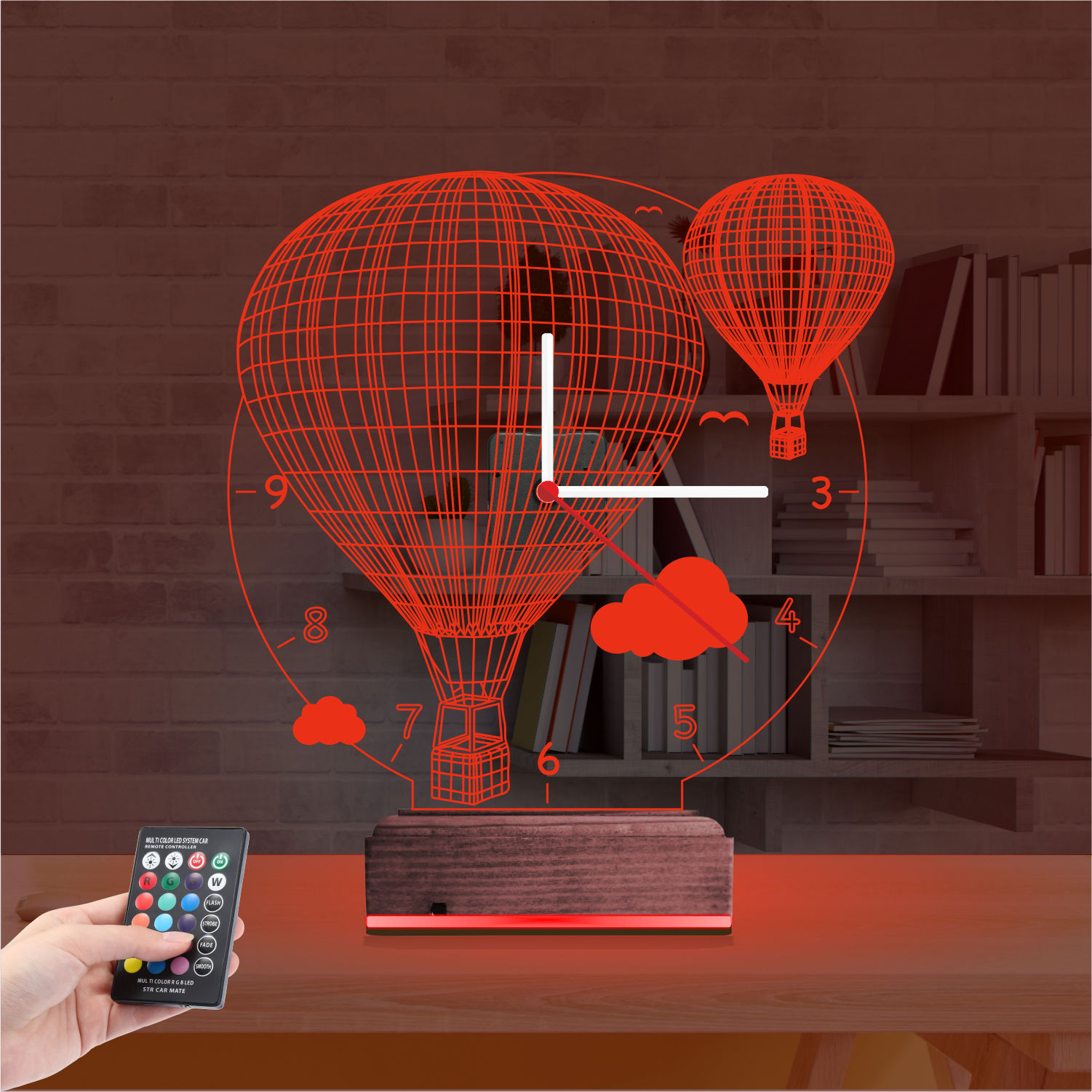 Именной подарок: 3d светильник воздушные шары каппадокия 6