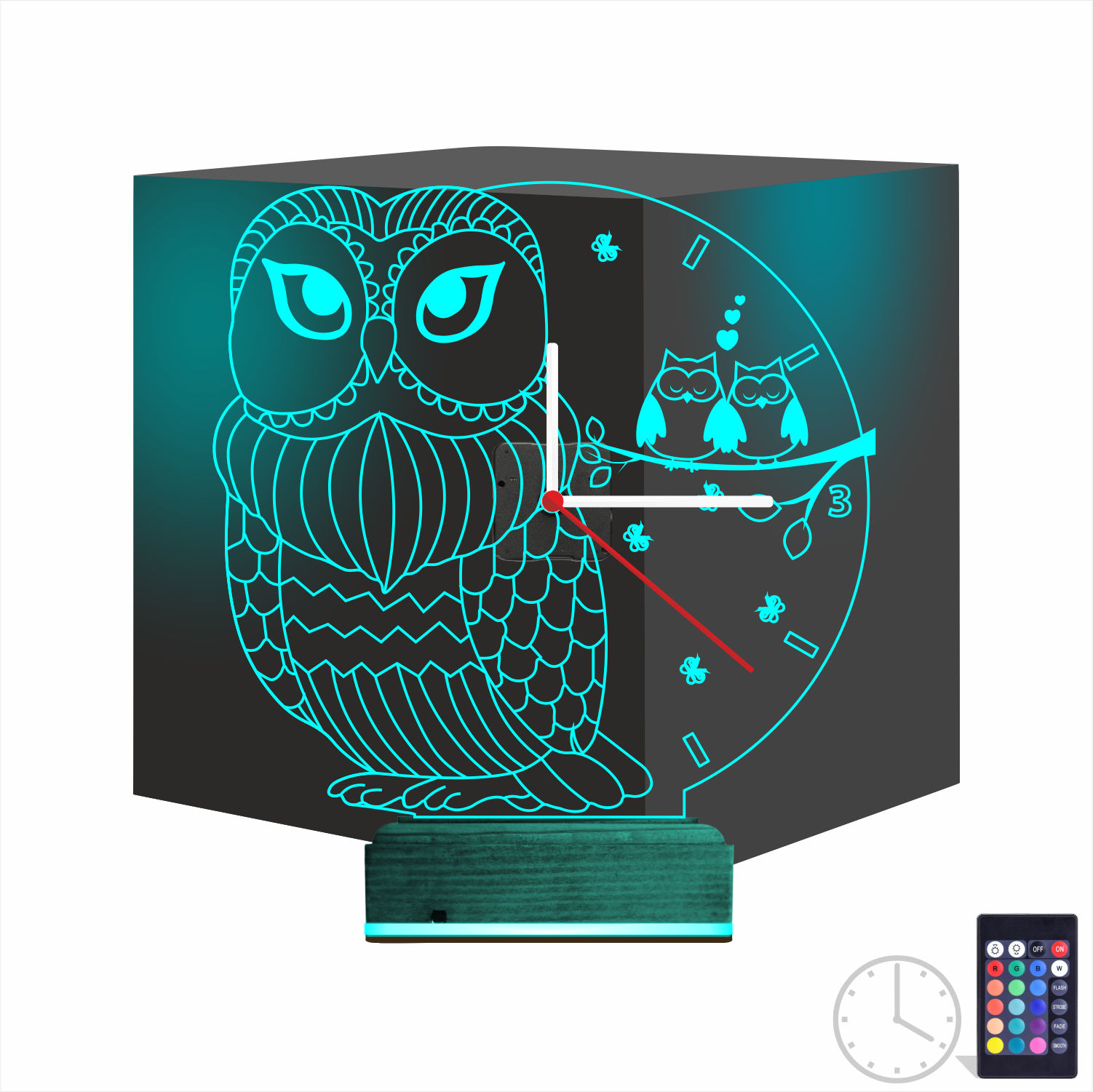 Именной подарок: 3d светильник сова с совятами 8