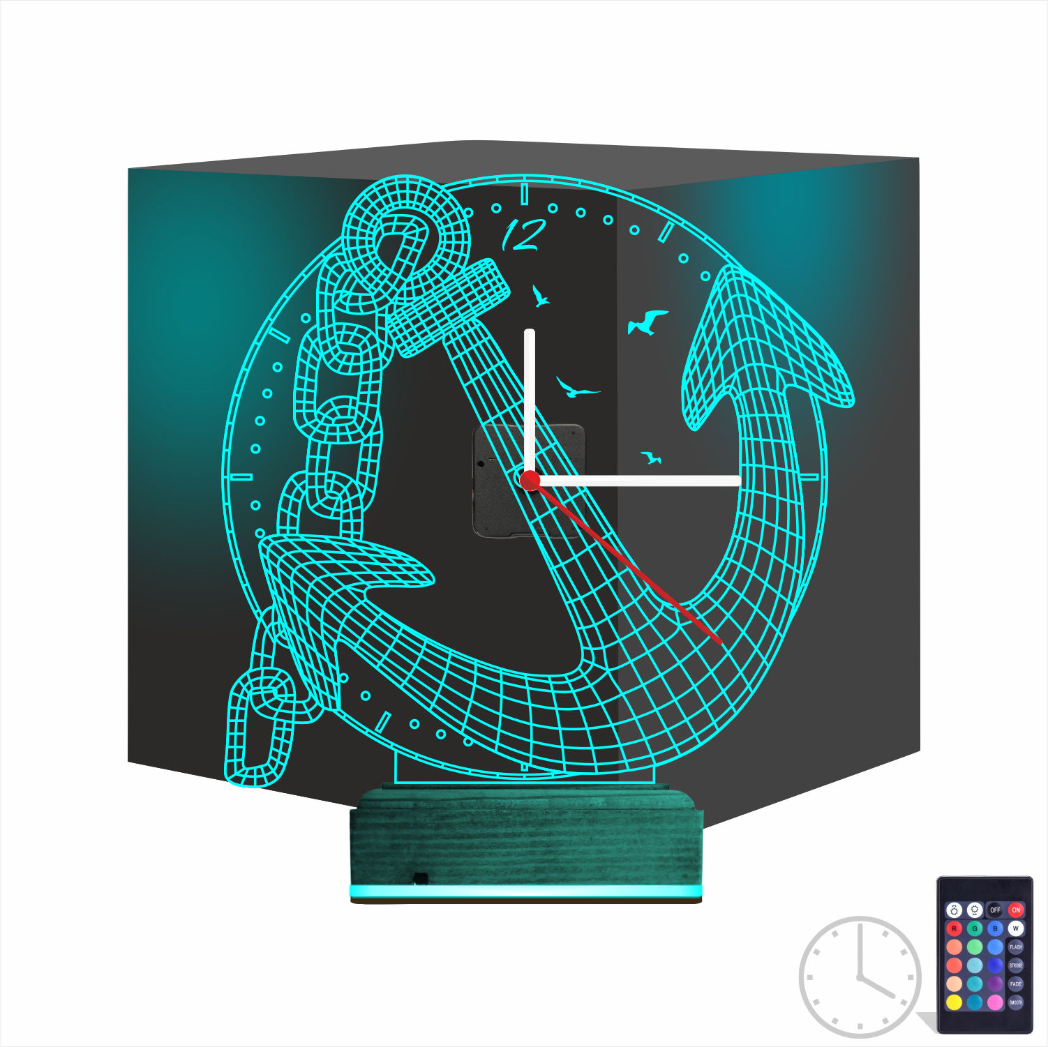 Именной подарок: 3d светильник якорь 8