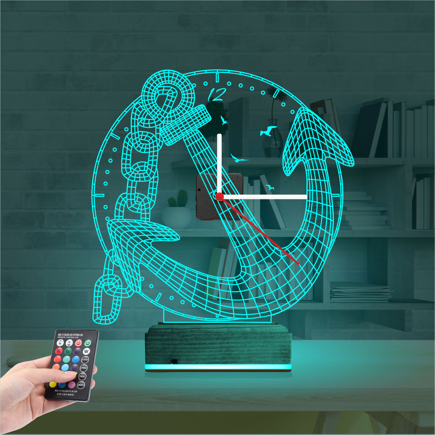 Именной подарок: 3d светильник якорь 2