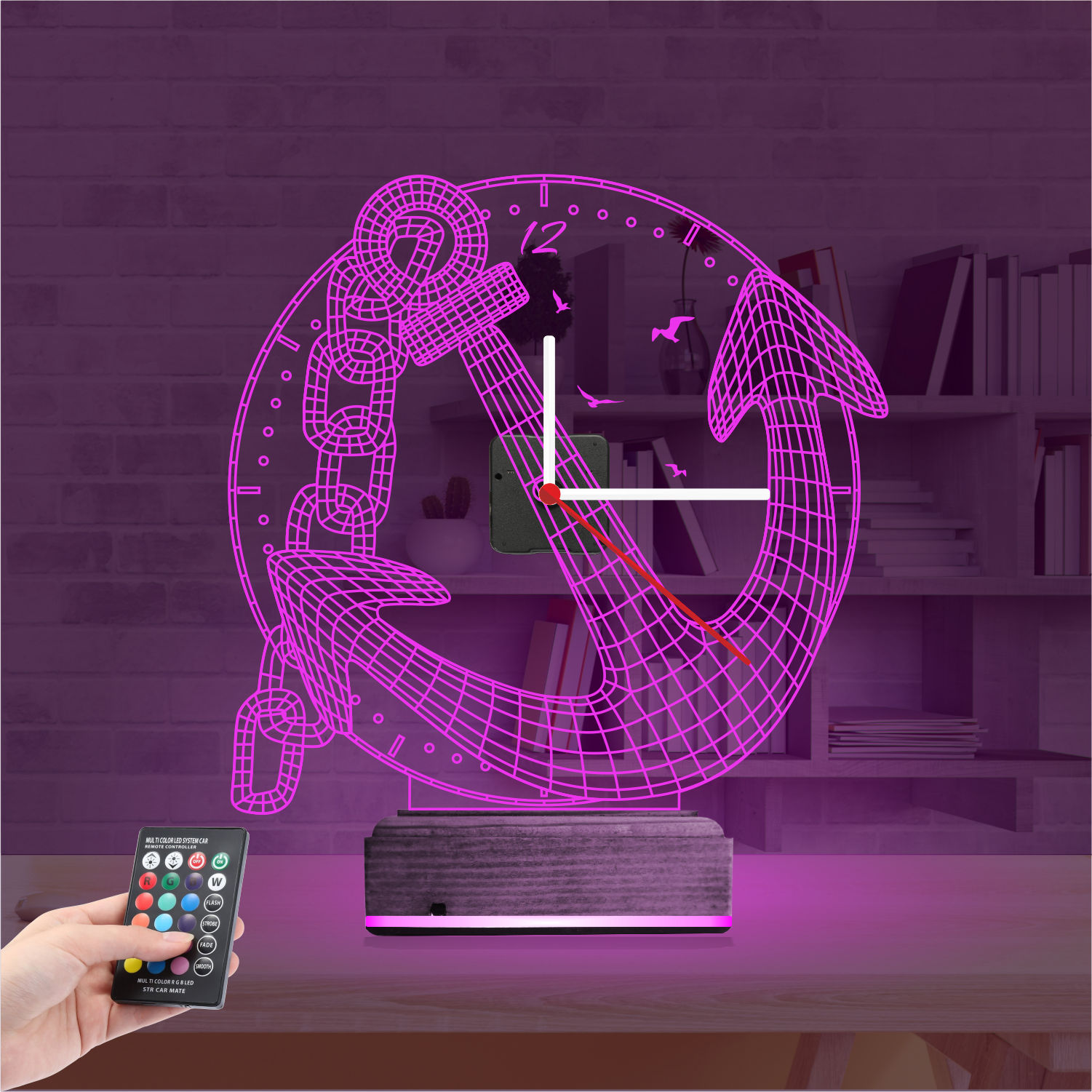 Именной подарок: 3d светильник якорь 4