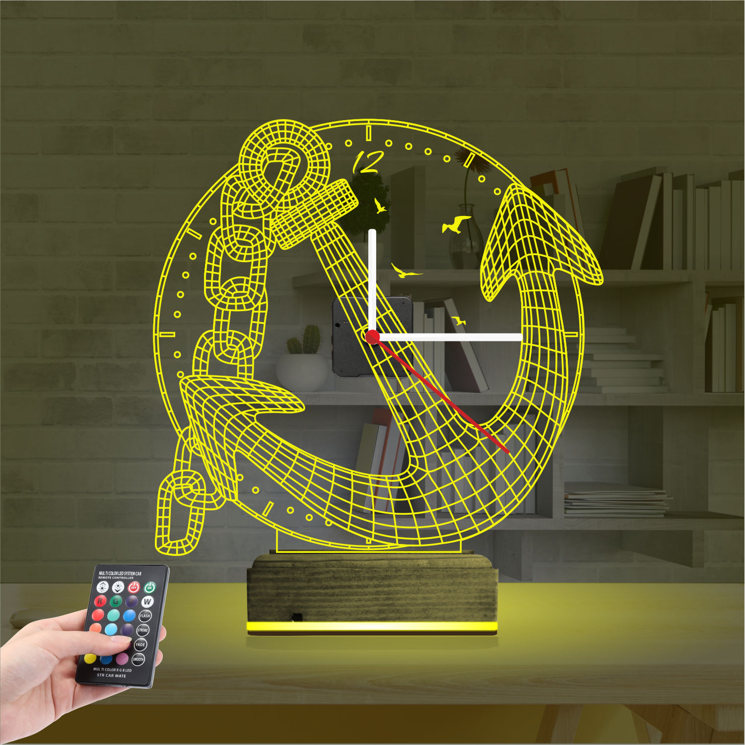 Именной подарок: 3d светильник якорь 3