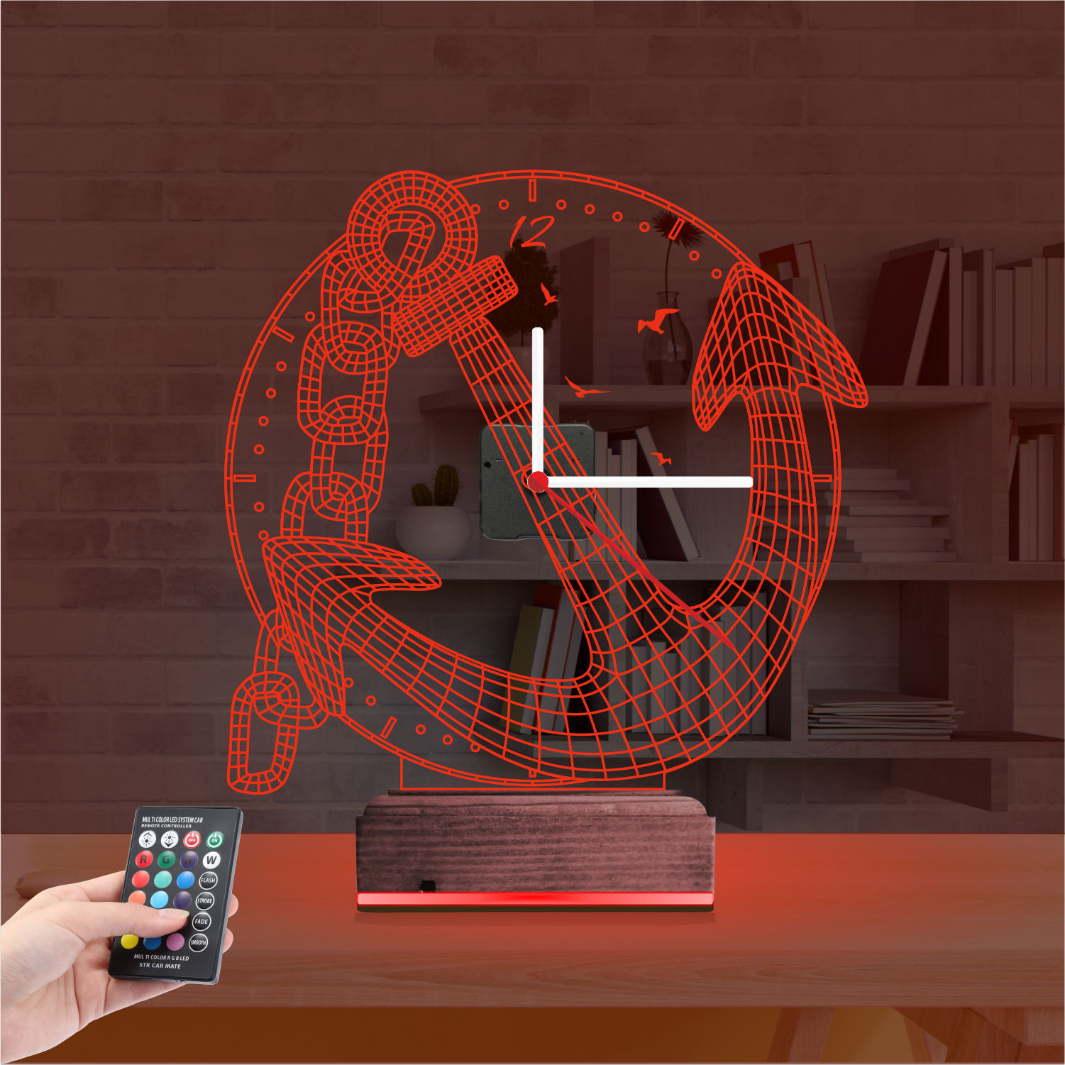 Именной подарок: 3d светильник якорь 6