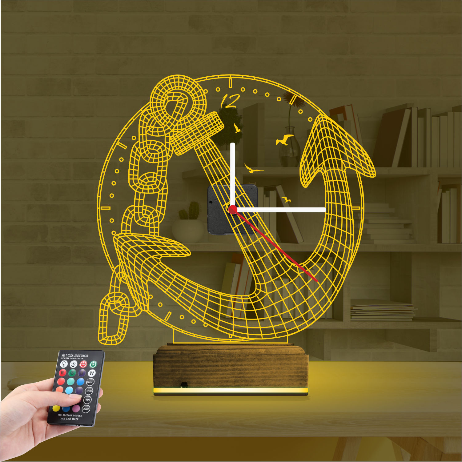 Именной подарок: 3d светильник якорь 7