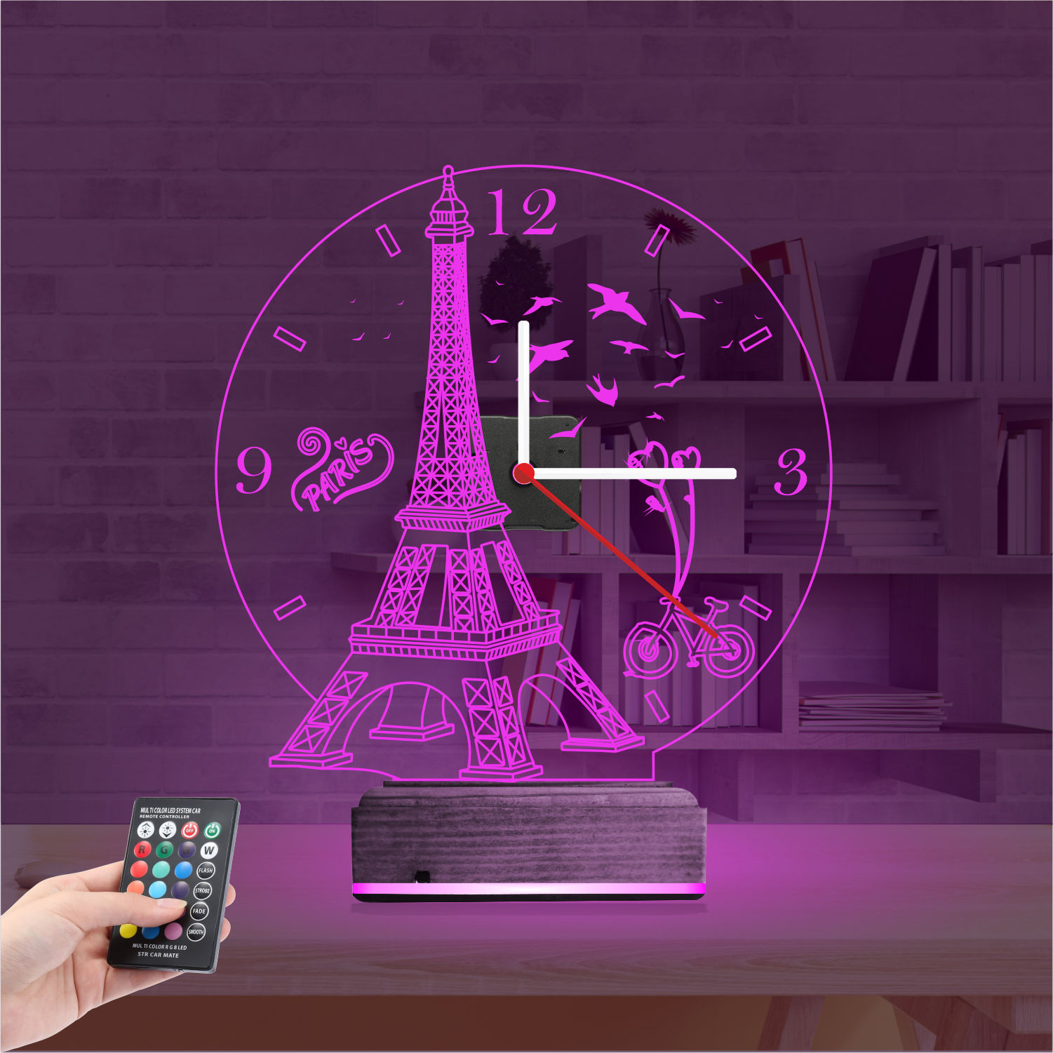 Именной подарок: 3d светильник эйфелева башня 3