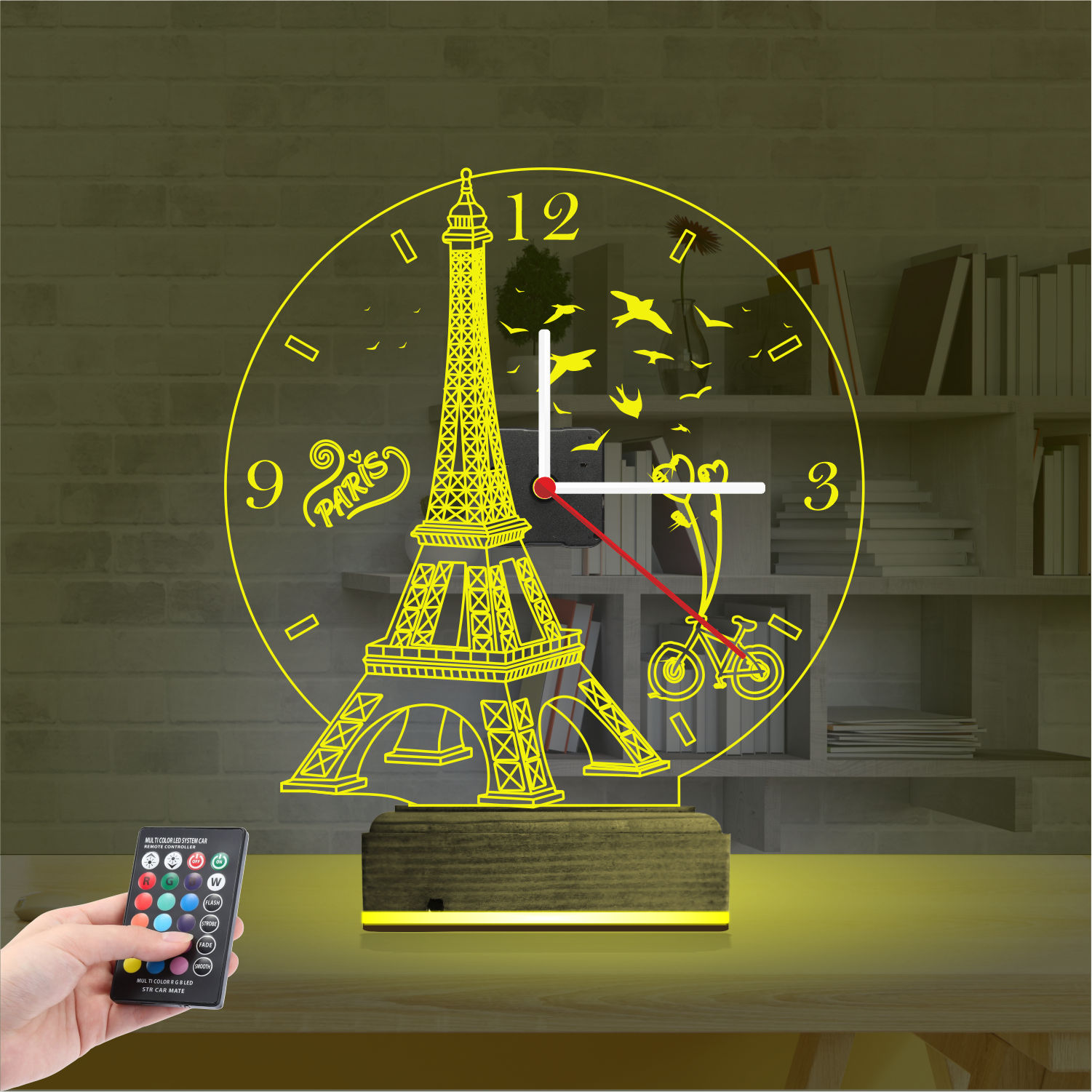 Именной подарок: 3d светильник эйфелева башня 4