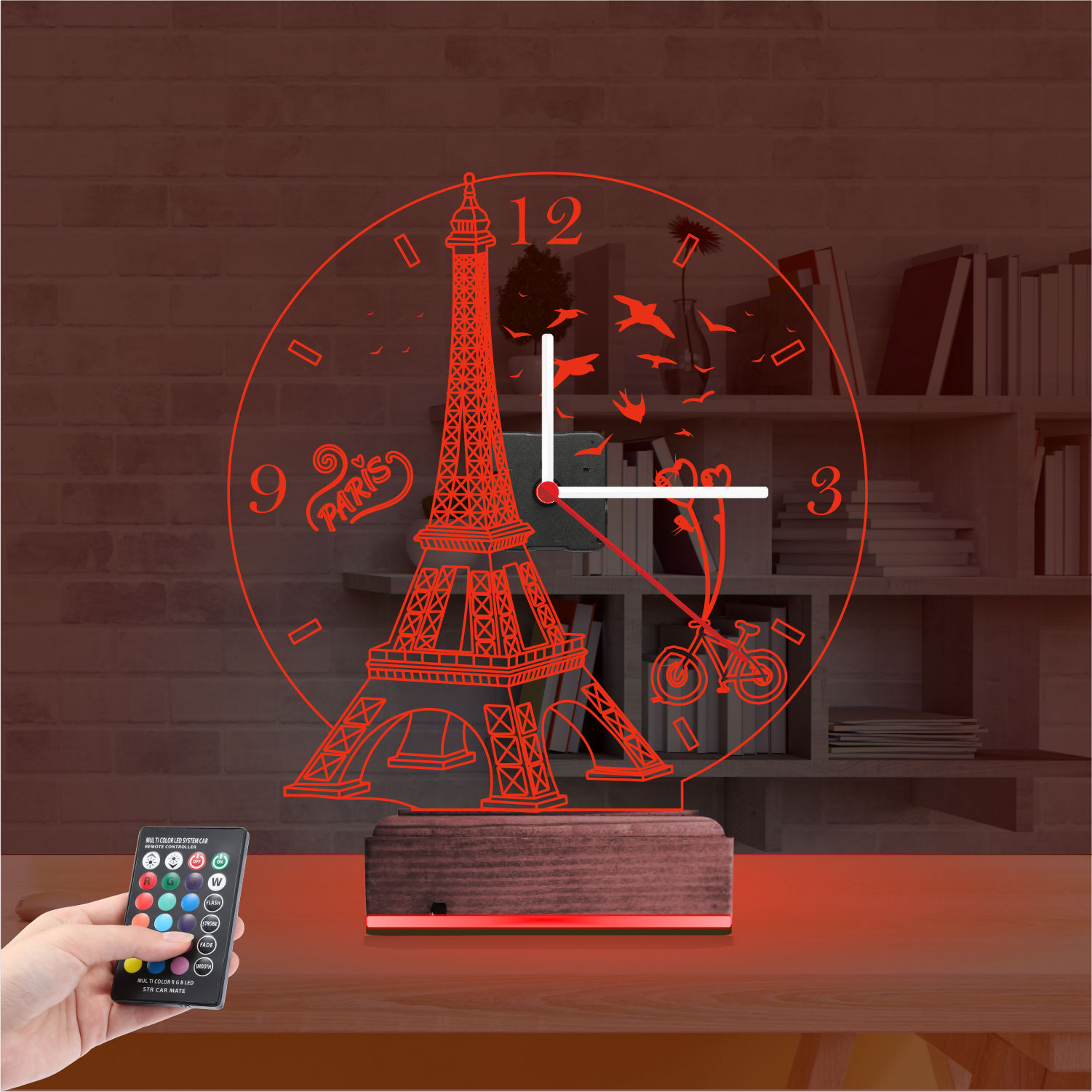 Именной подарок: 3d светильник эйфелева башня 6