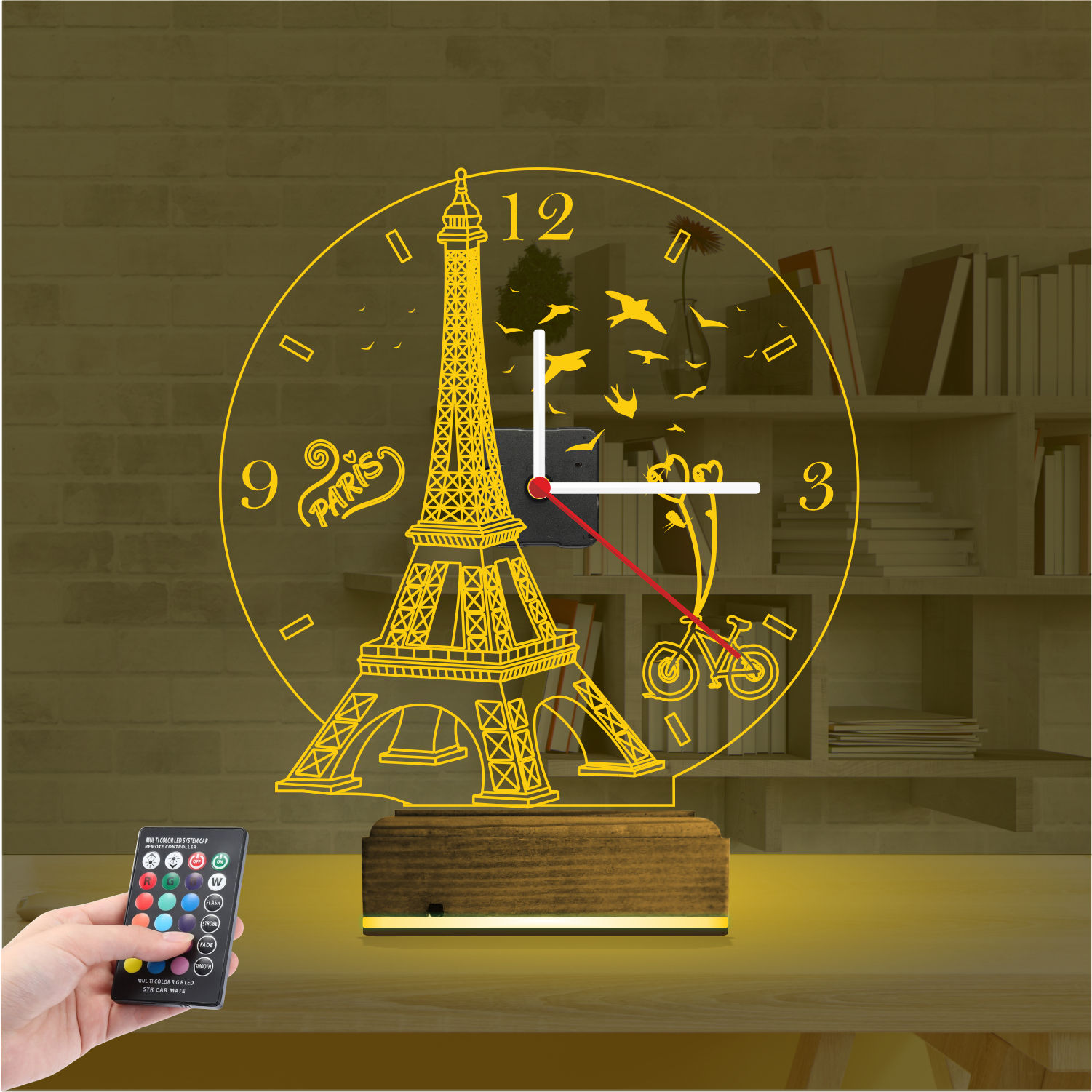 Именной подарок: 3d светильник эйфелева башня 7