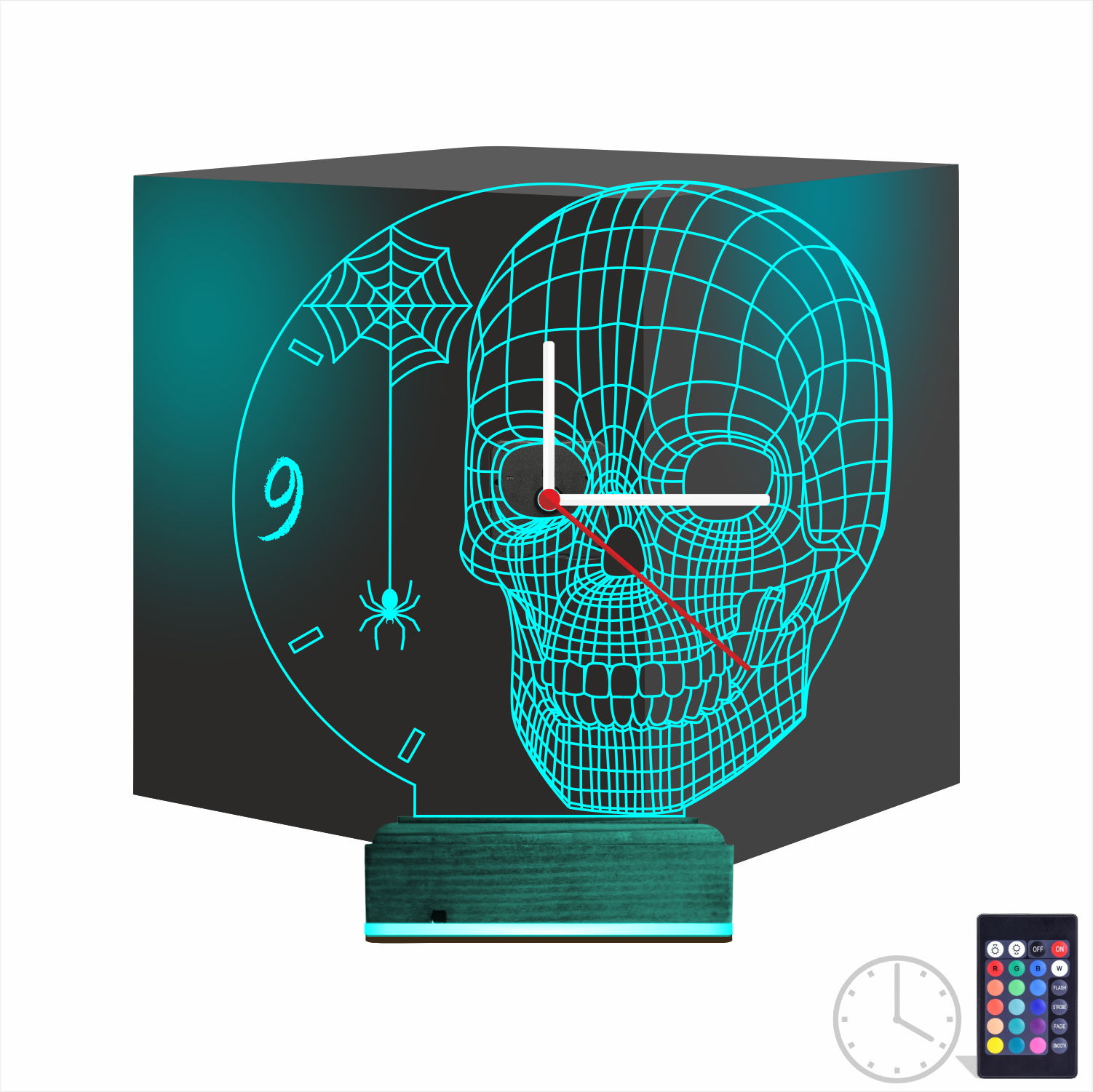 Именной подарок: 3d светильник череп 8