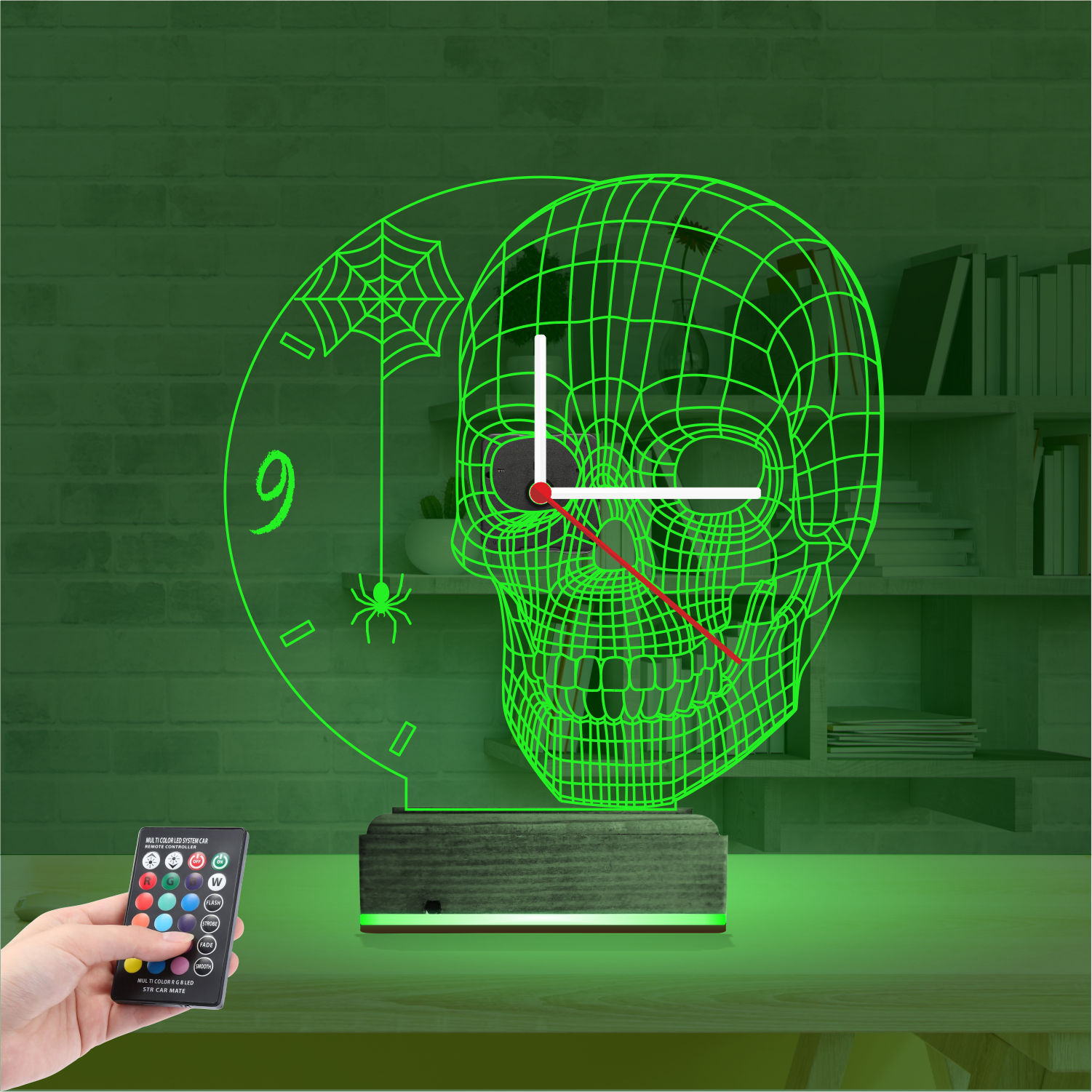 Именной подарок: 3d светильник череп 5