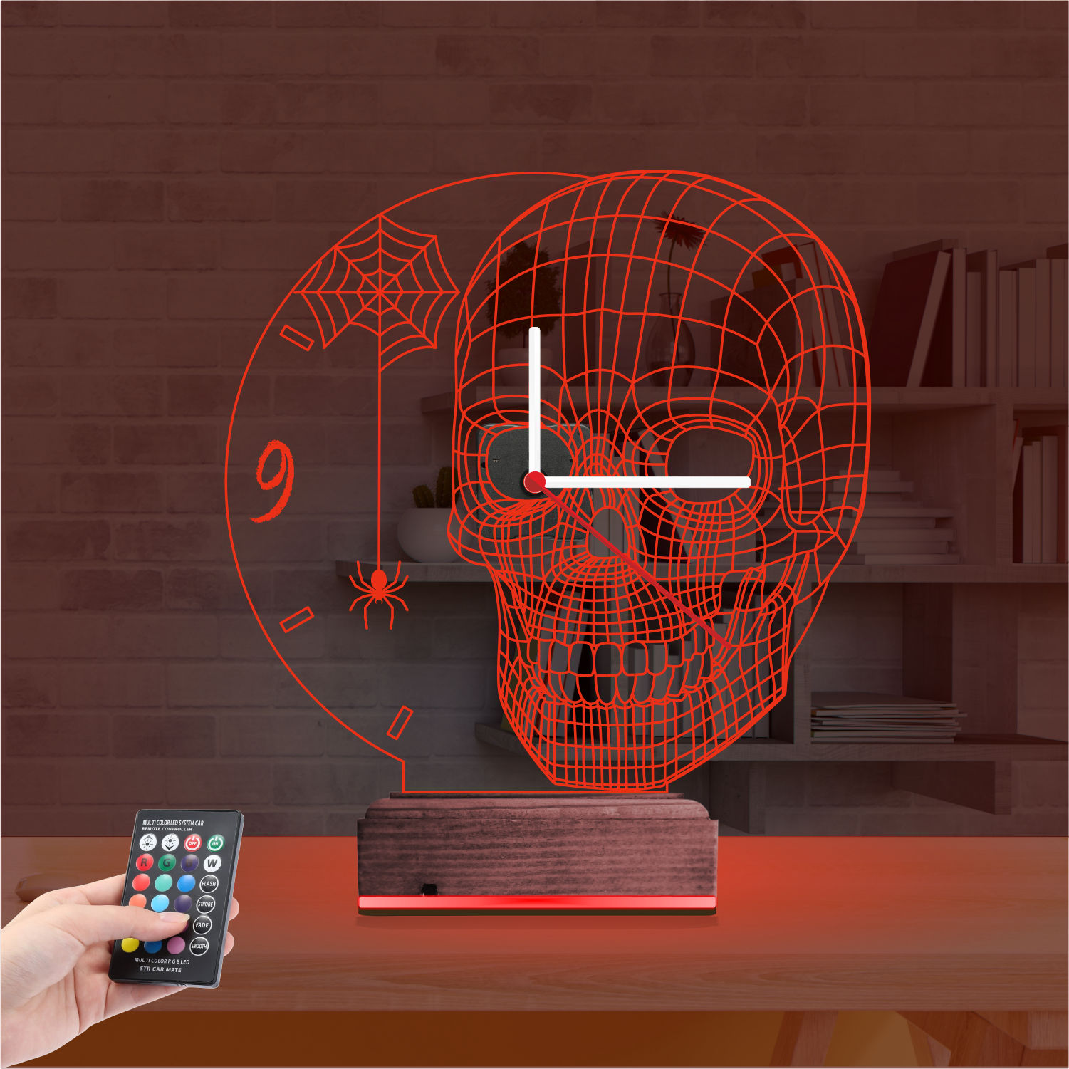 Именной подарок: 3d светильник череп 6