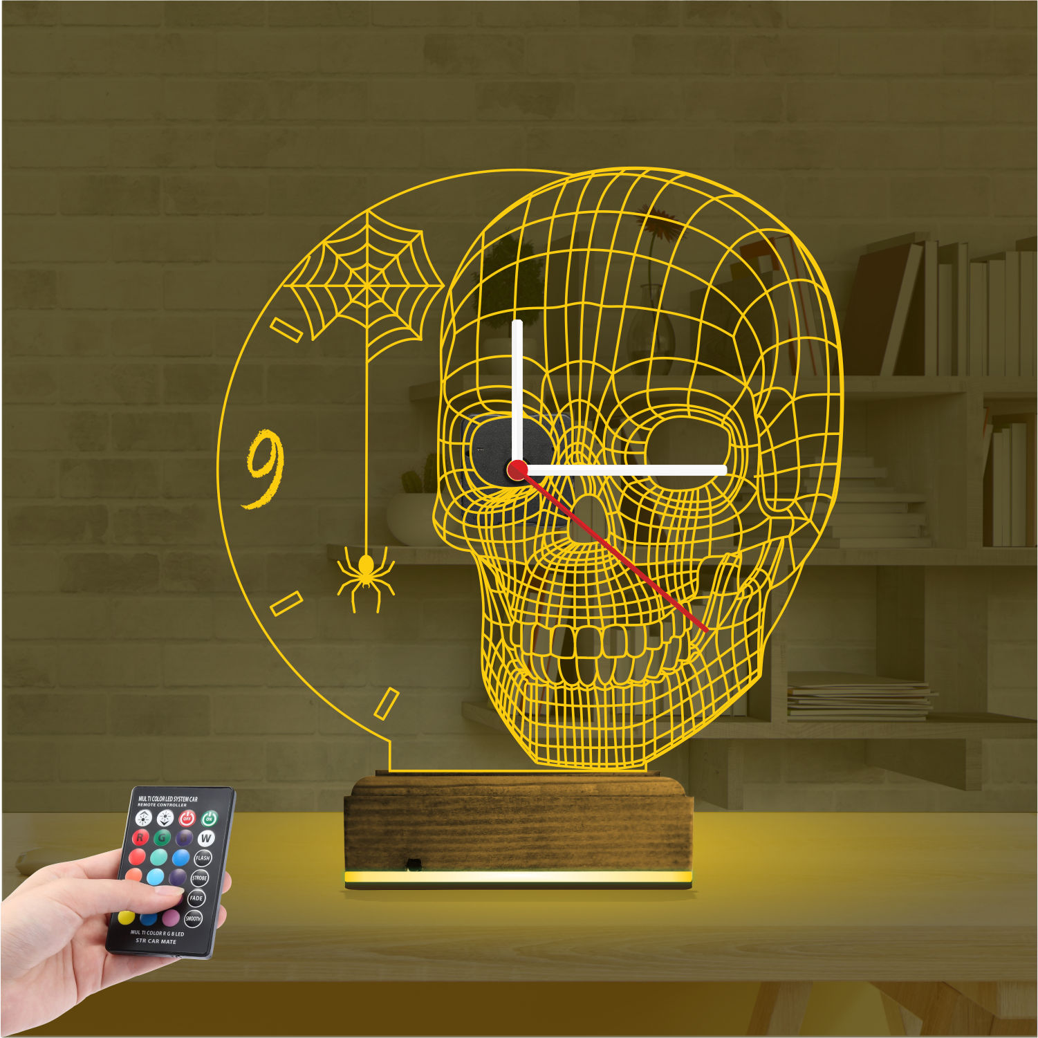 Именной подарок: 3d светильник череп 7