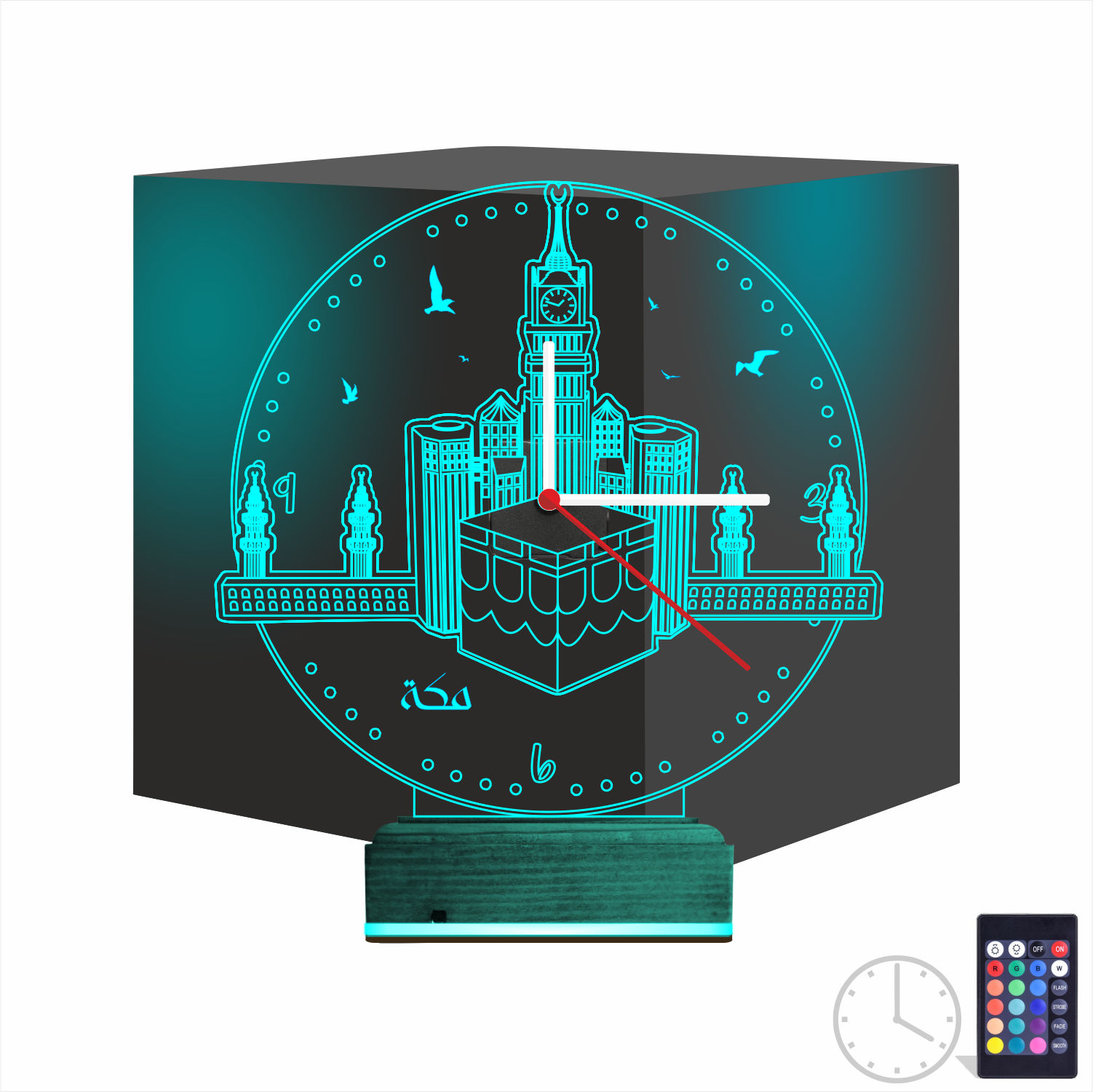 Именной подарок: 3d светильник кааба мекка 8