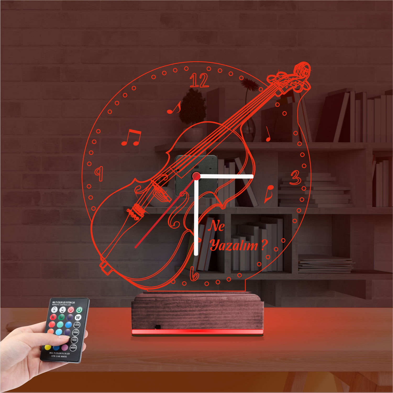 Подарок для мужчины: Хи-Мен с часами 3d светильник 6