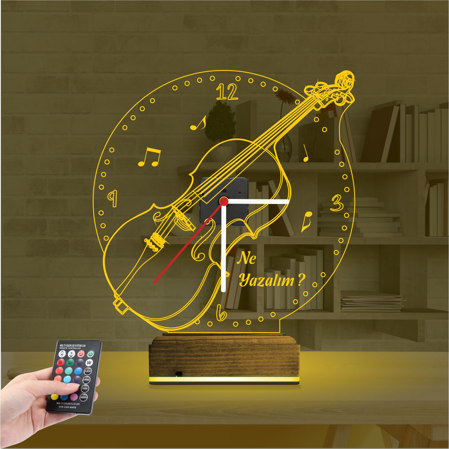 Подарок для мужчины: Хи-Мен с часами 3d светильник 7