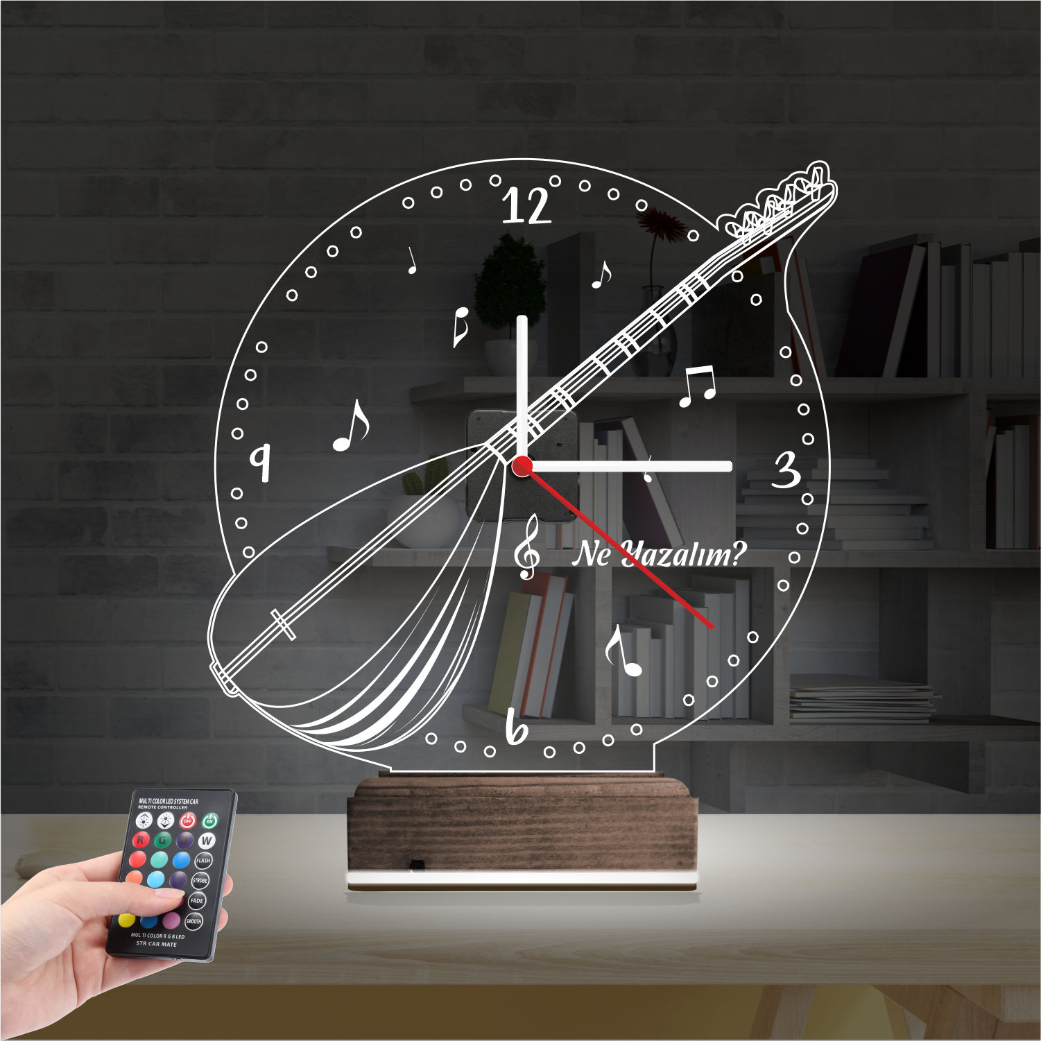 Именной подарок: турецкая саза 3d светильник 7