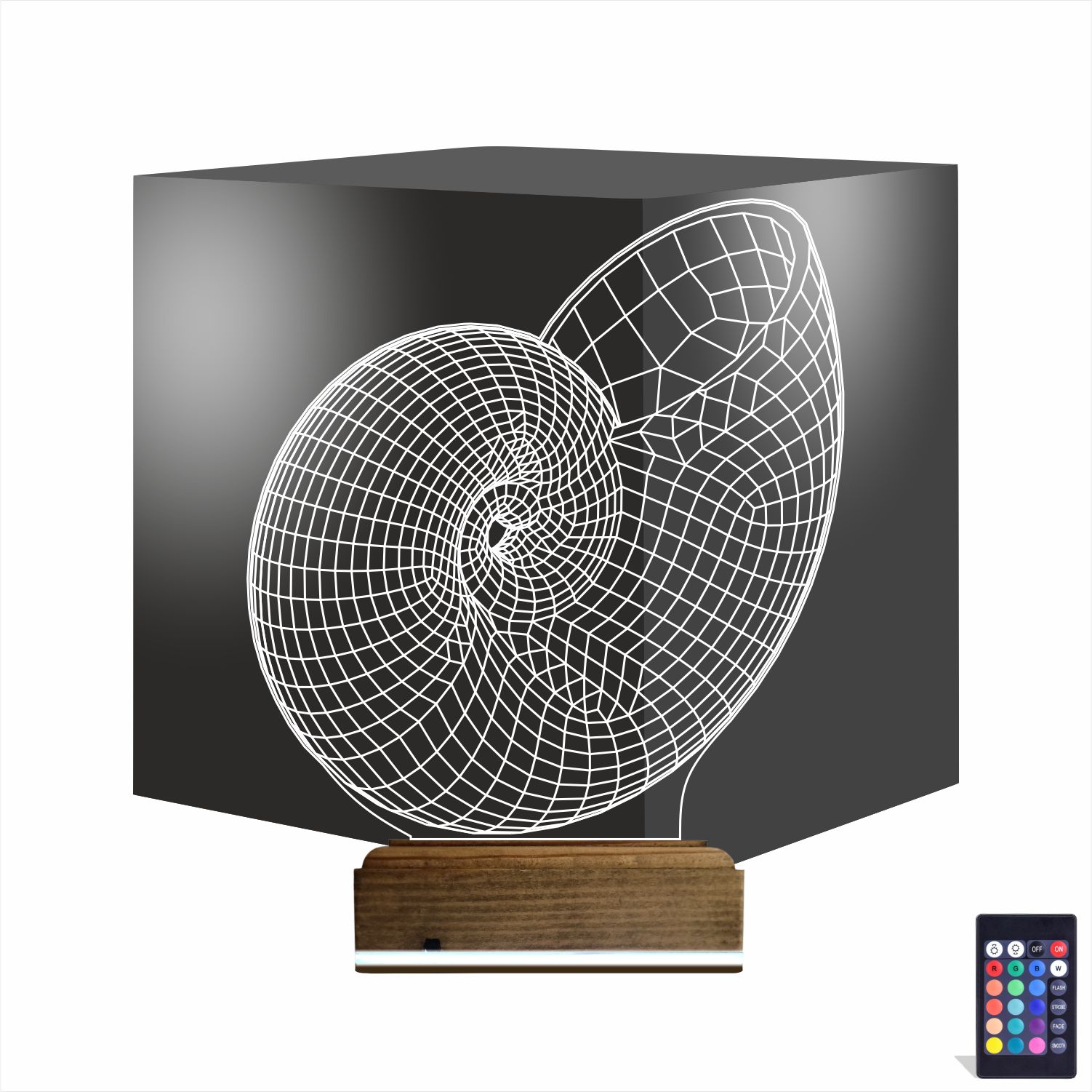 Ракушка Наутилус — 3D LED Ночник | Подарок для дома