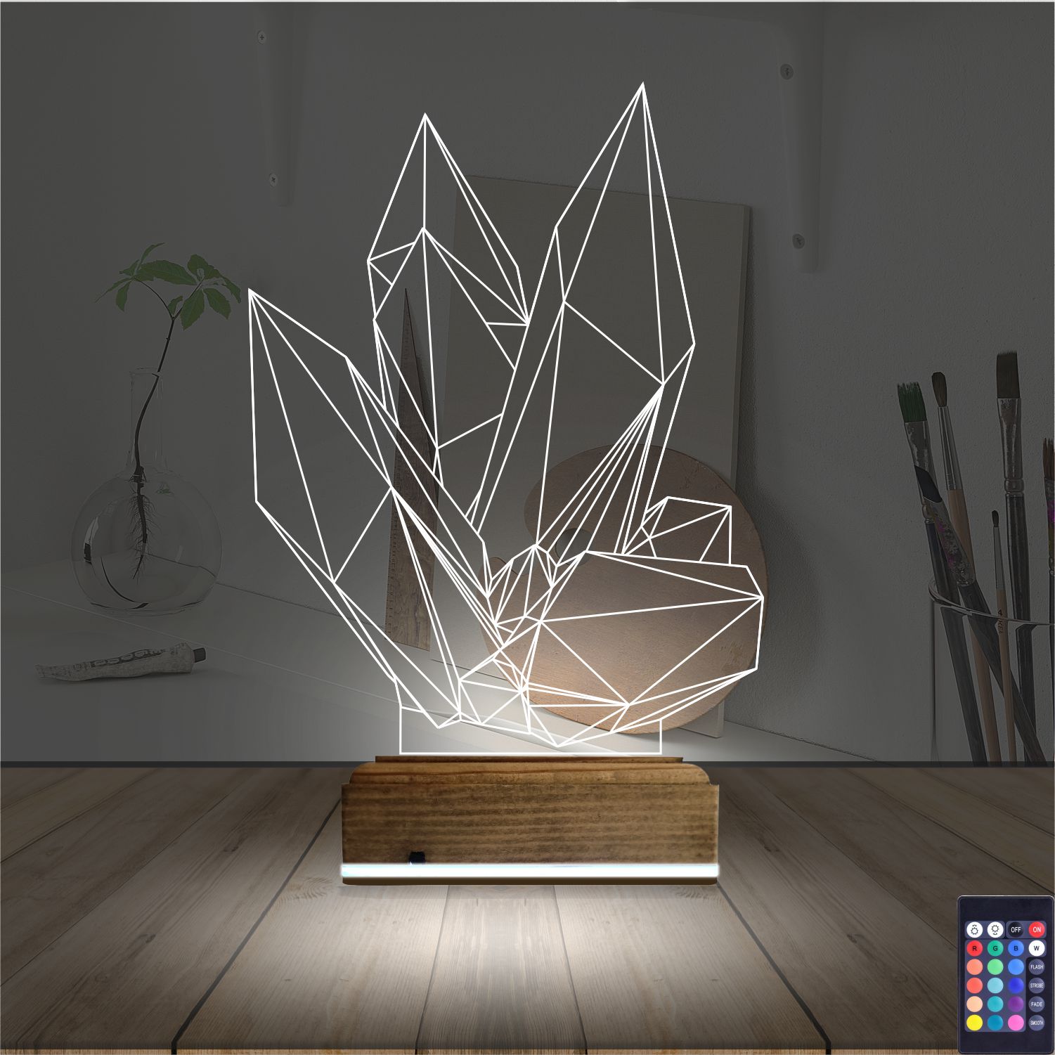 Кристаллы — 3D LED Ночник | Оригинальный подарок