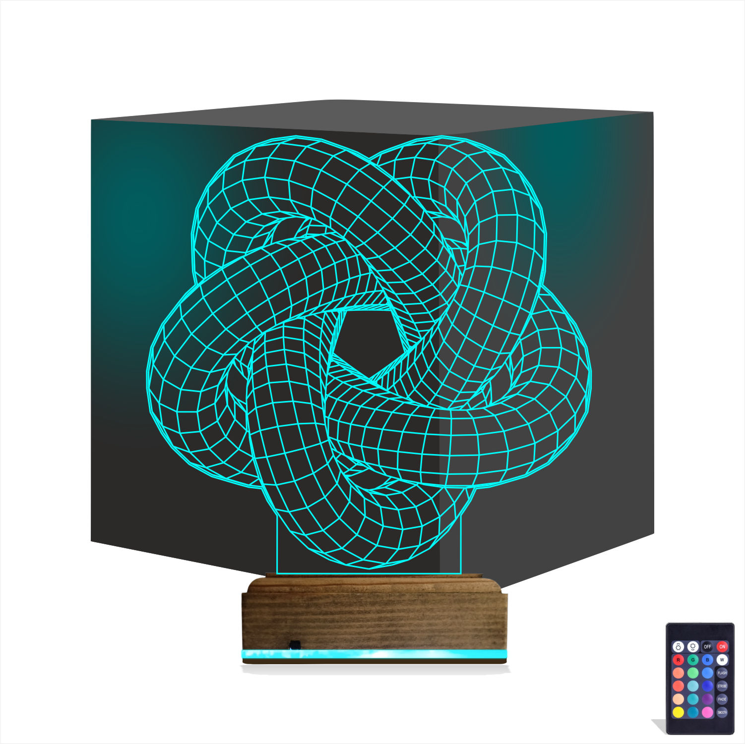 Геометрический узел — 3D LED Ночник | Стильный подарок