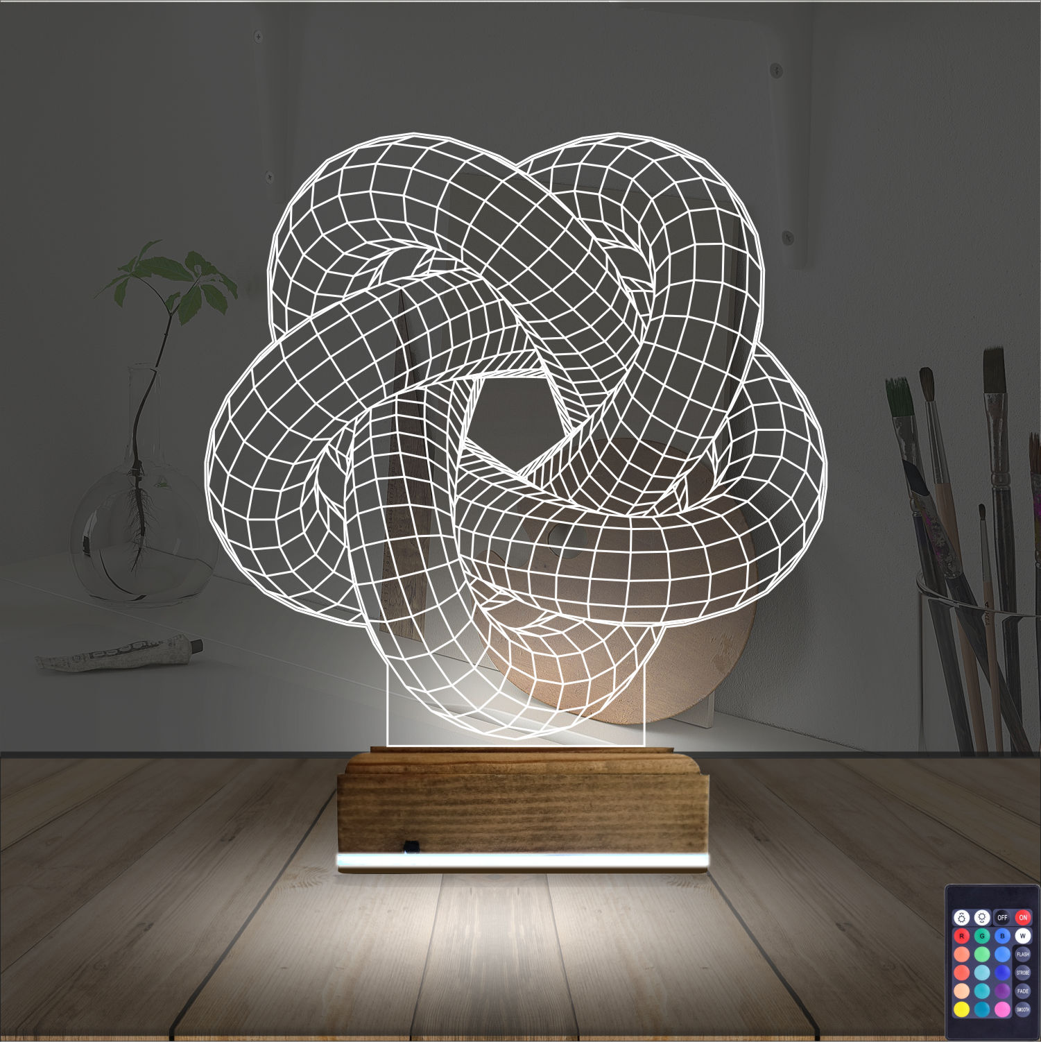 Геометрический узел — 3D LED Ночник | Стильный подарок