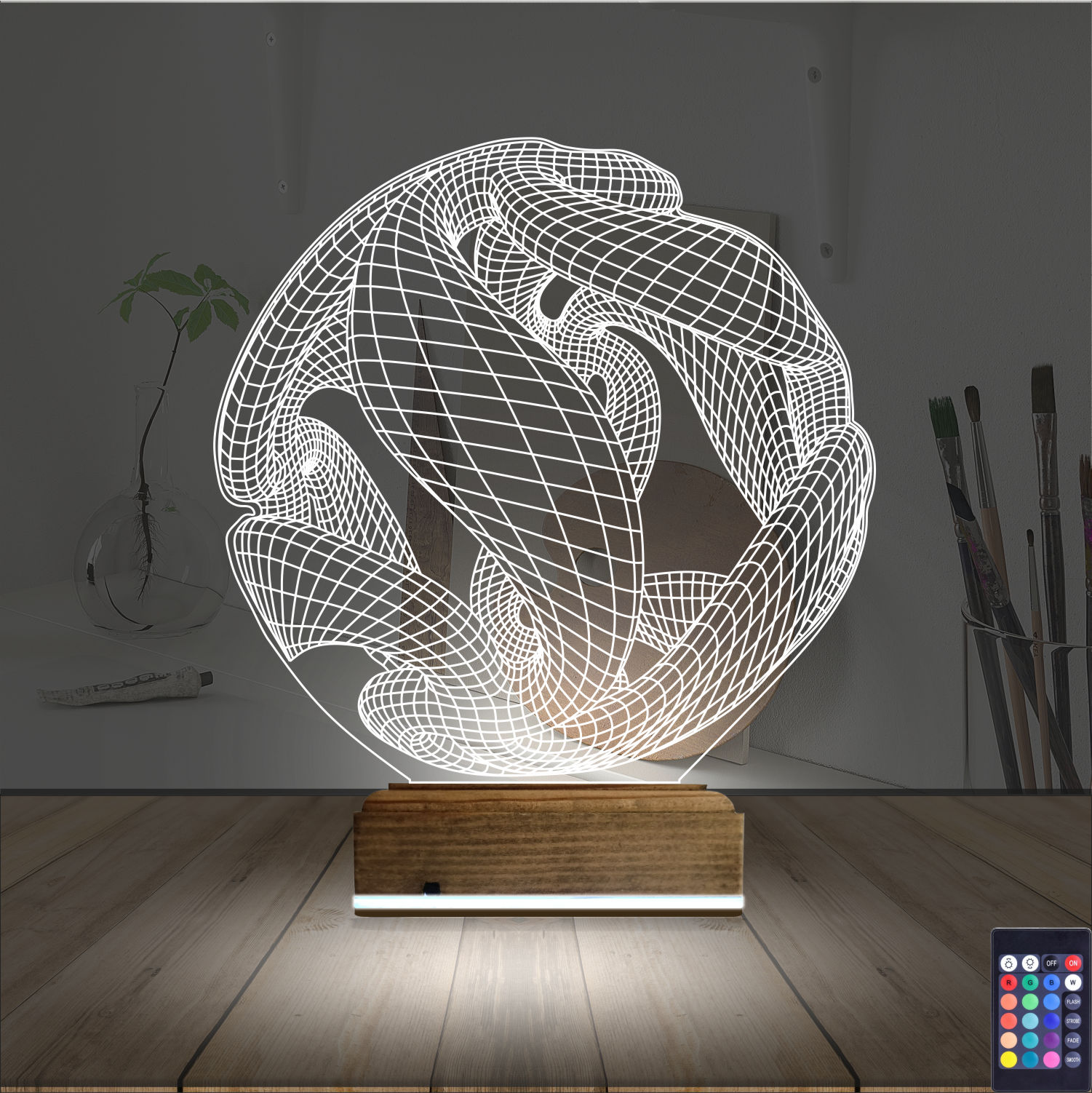 Абстрактная Сфера 3D Ночник