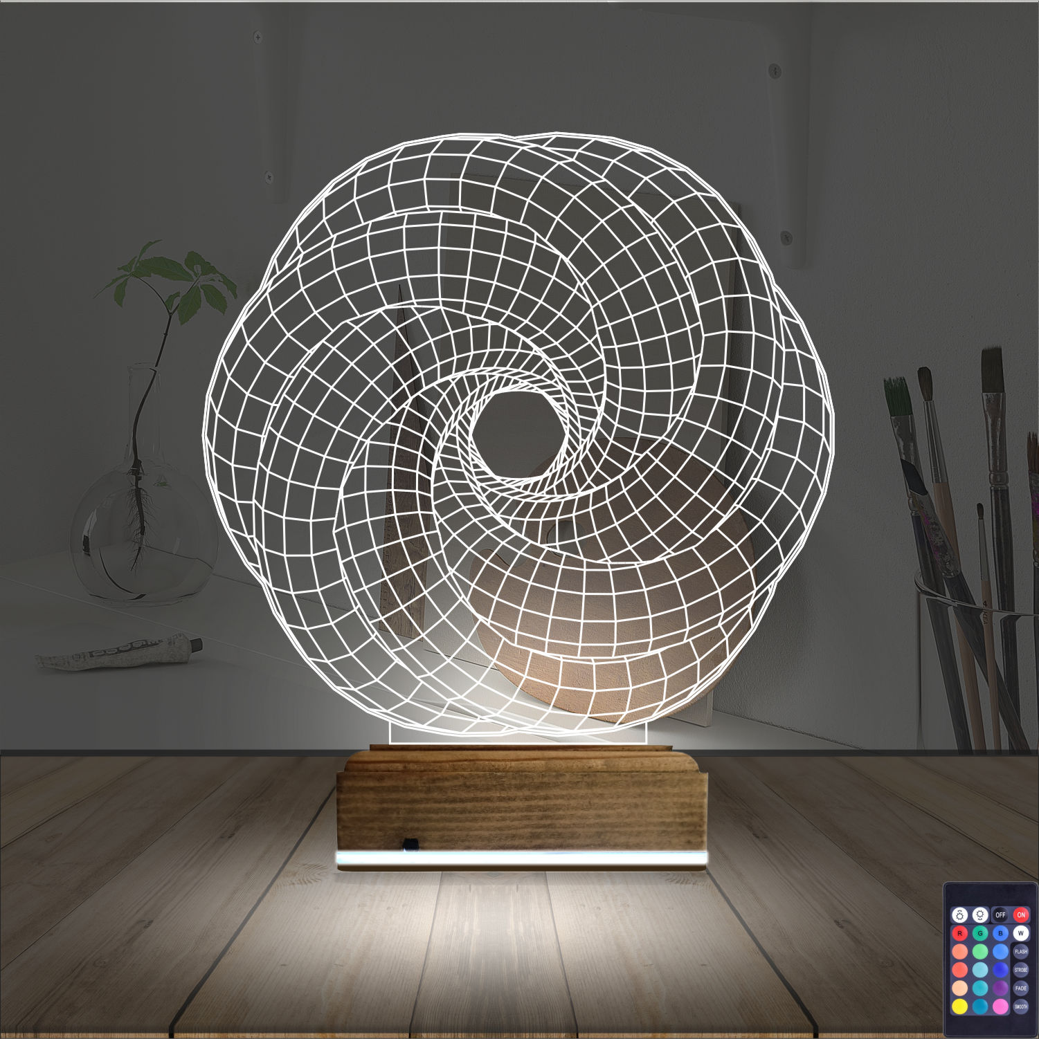 Абстрактная Иллюзия — 3D LED Ночник | Стильный подарок