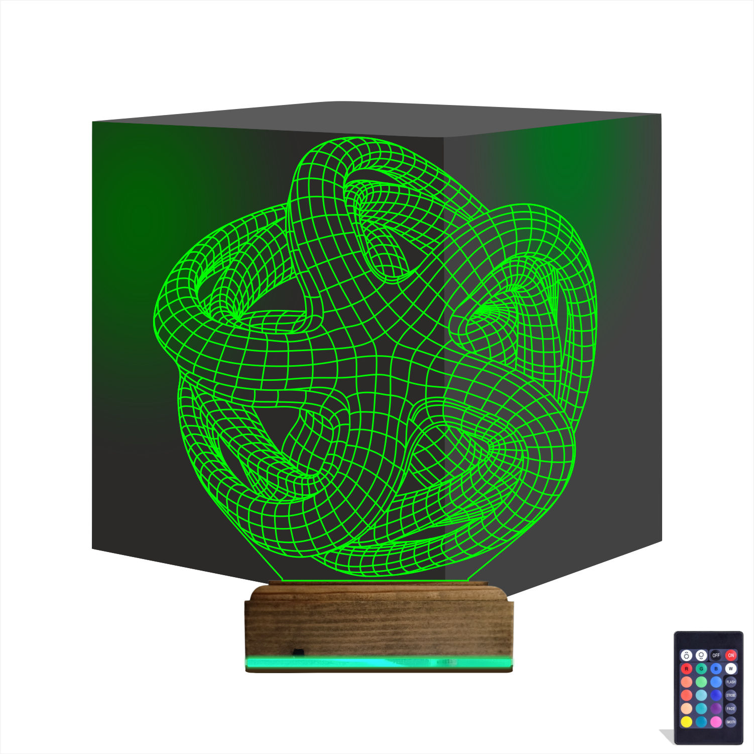 Абстрактный Геометрический Узел — 3D LED Ночник | Подарок другу