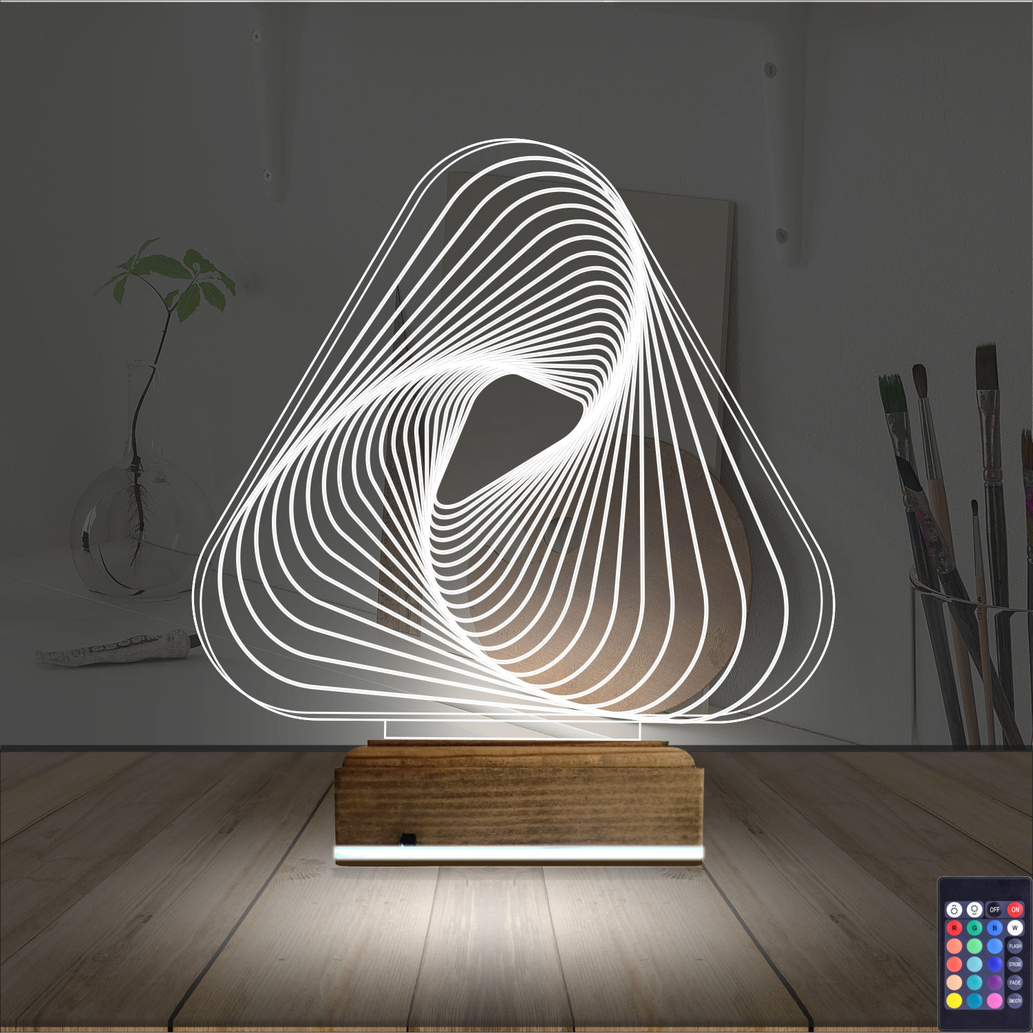 Абстрактная Спираль — 3D LED Ночник | Подарок на день рождения