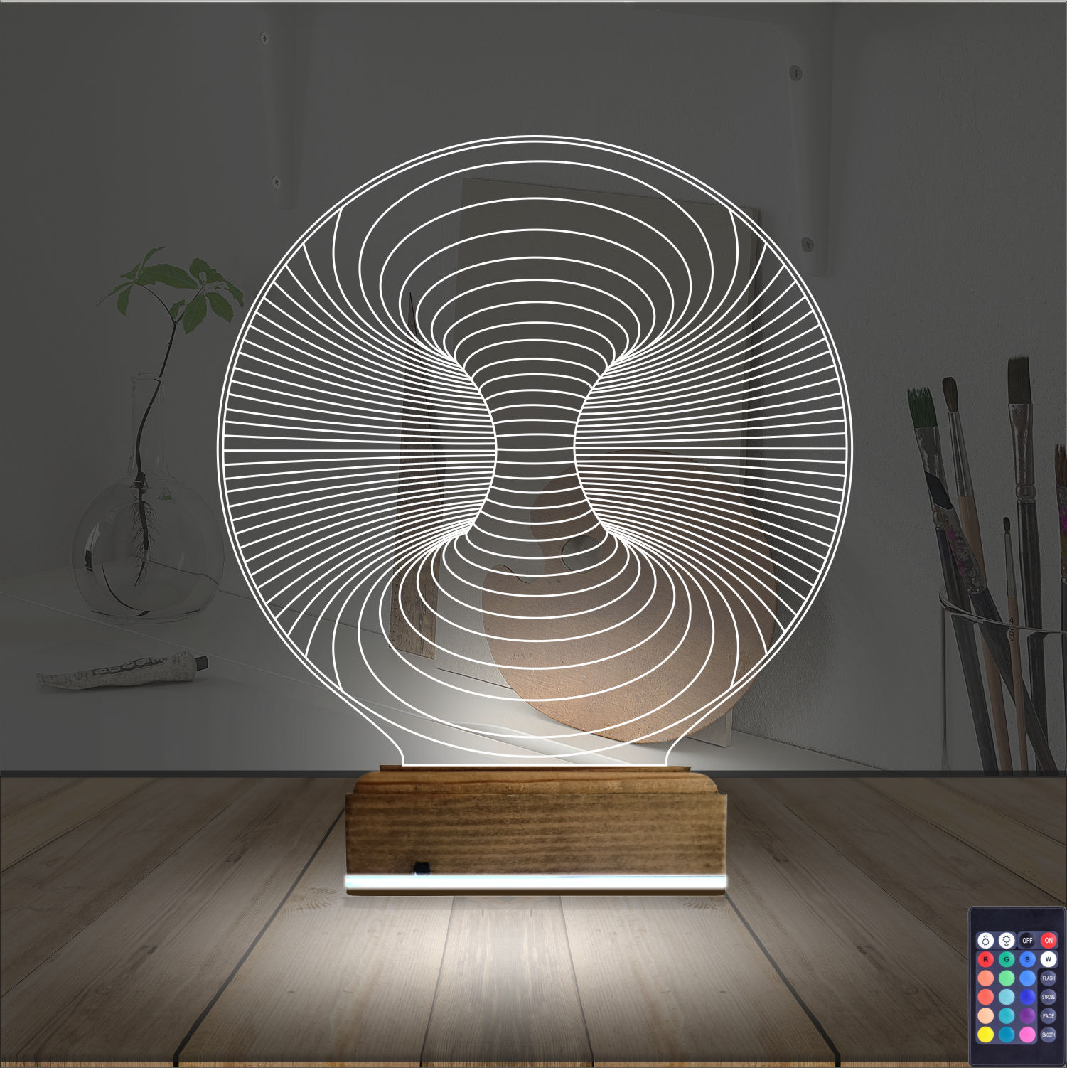 Абстрактный Гиперболоид 3D Ночник