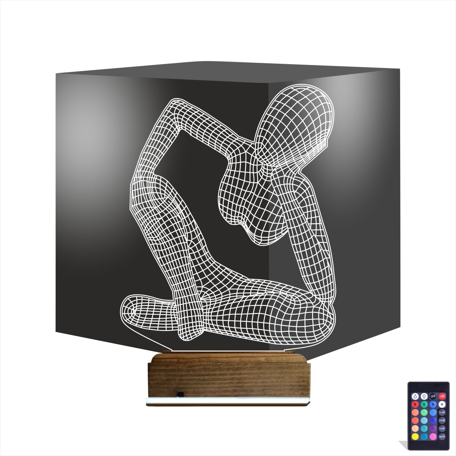 Мыслитель — 3D LED Ночник | Стильный подарок для дома