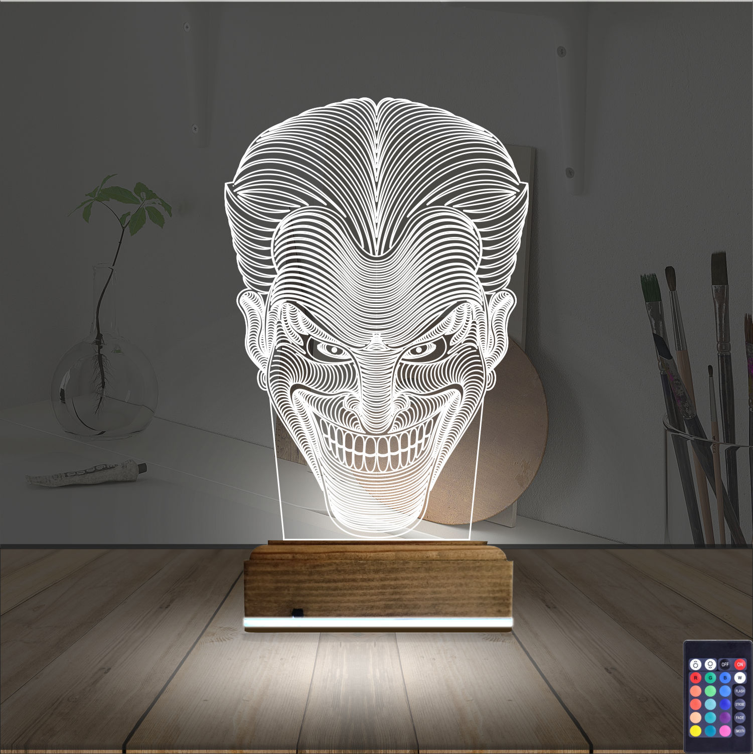 Джокер — 3D LED Ночник | Подарок фанату кино