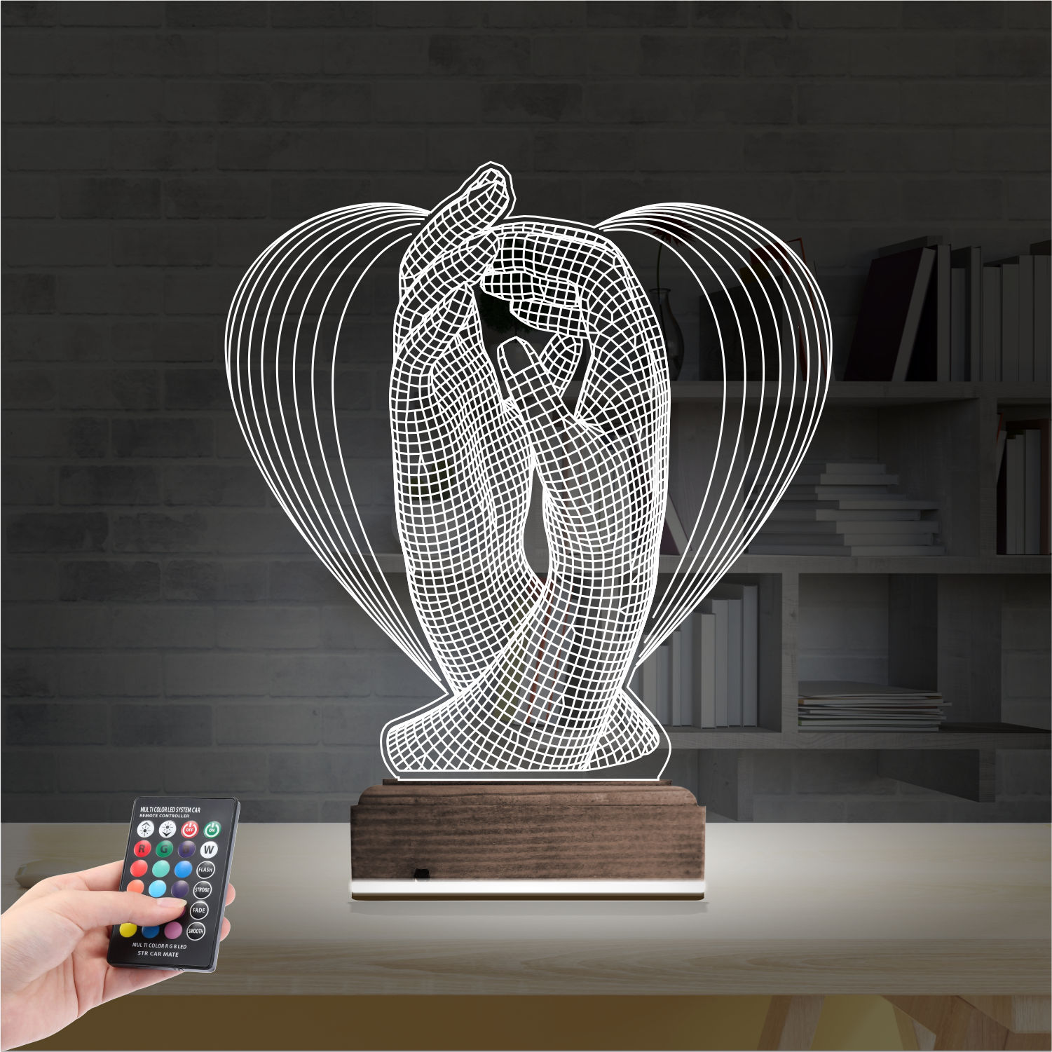 Сердце из рук — 3D LED Ночник | Романтический подарок