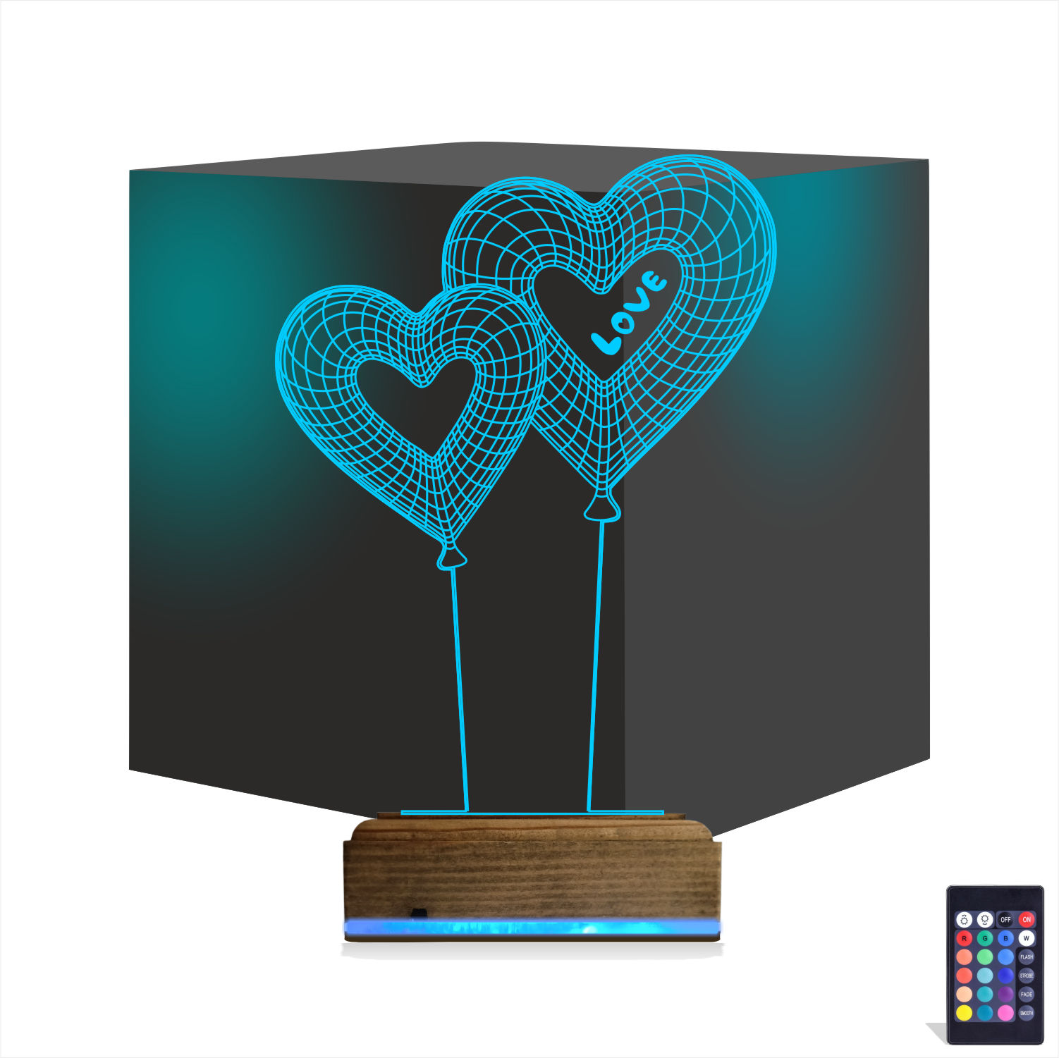 Сердца-шары — 3D LED Ночник | Романтический подарок