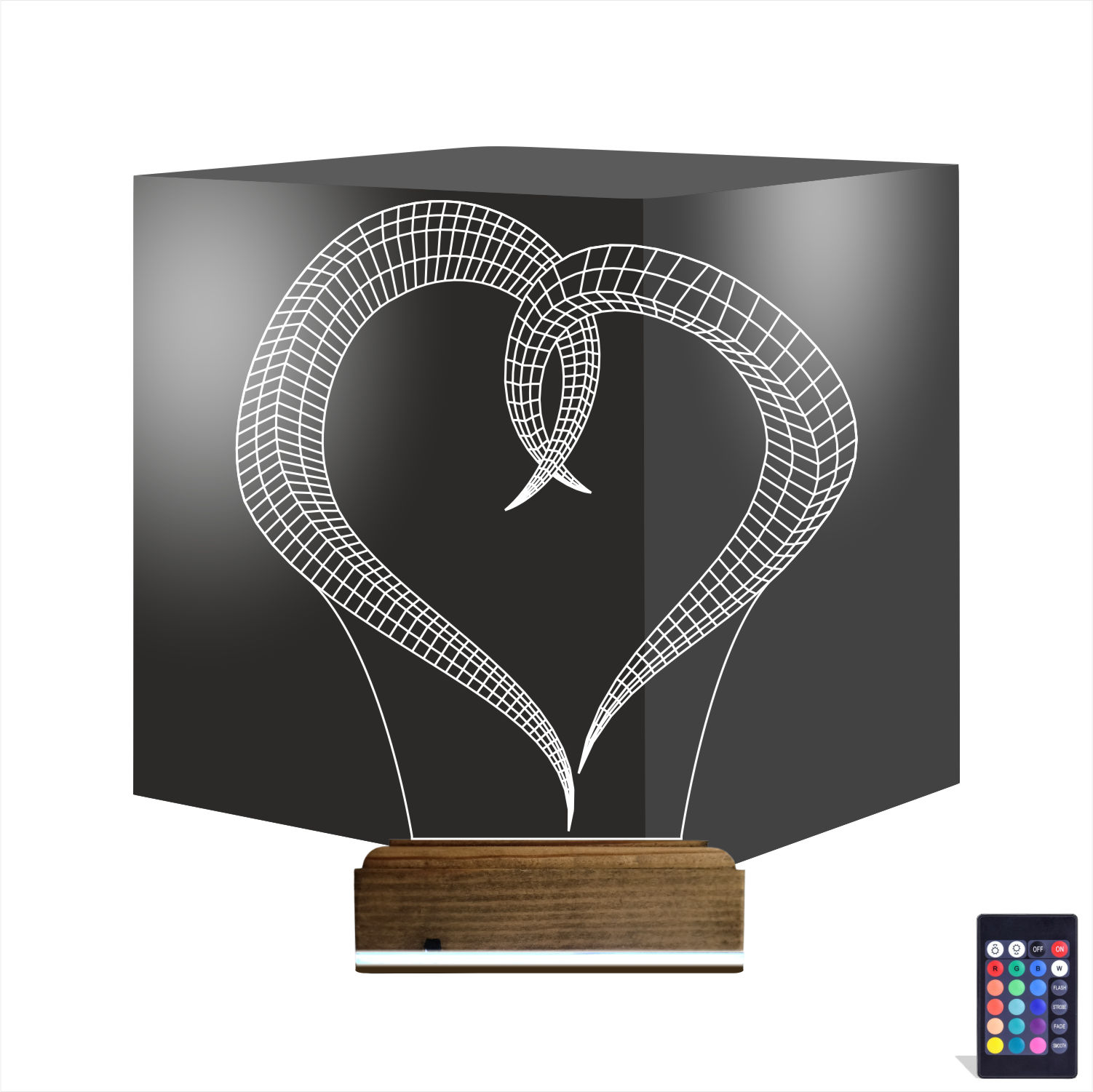 Сердце — 3D LED Ночник | Романтический подарок