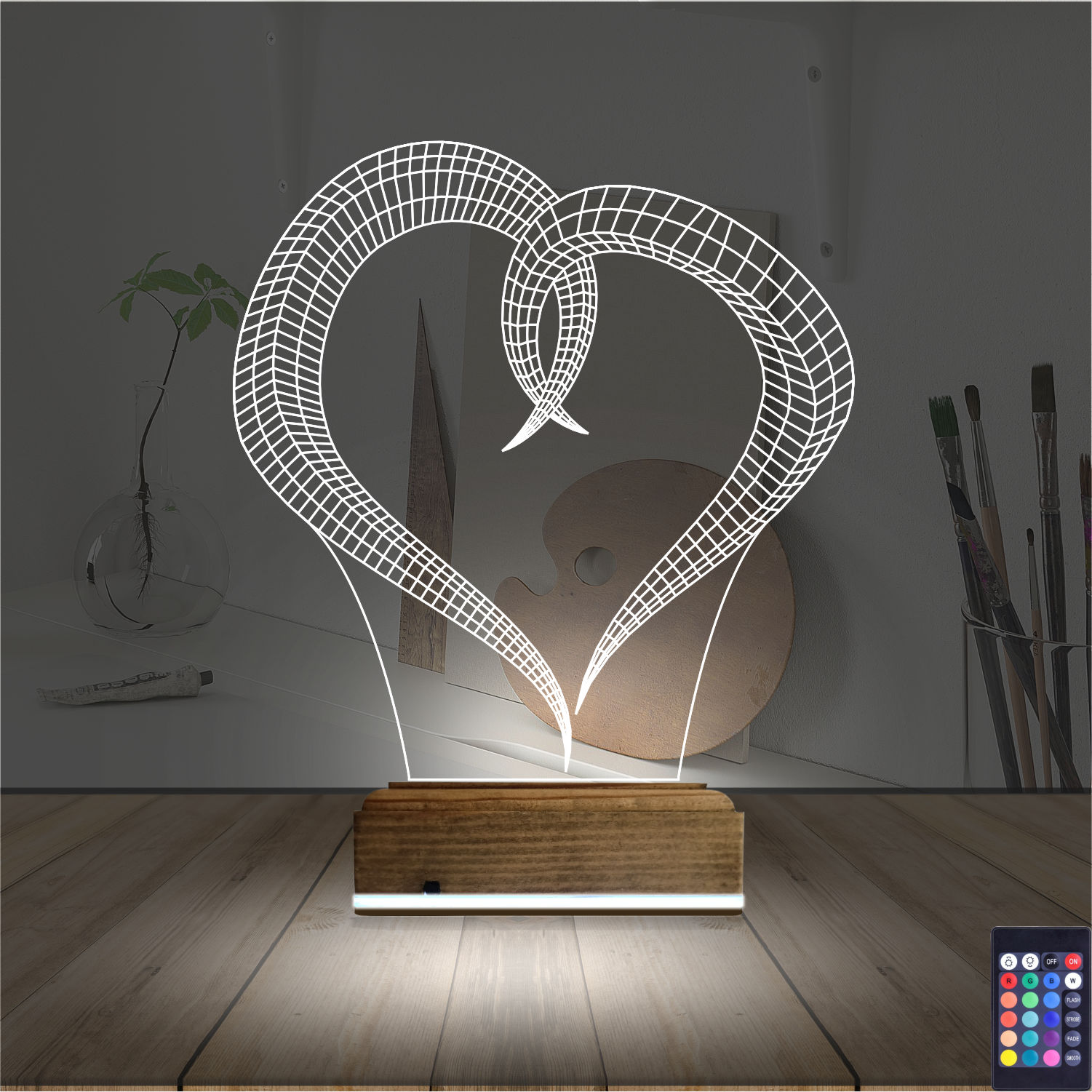 Сердце — 3D LED Ночник | Романтический подарок