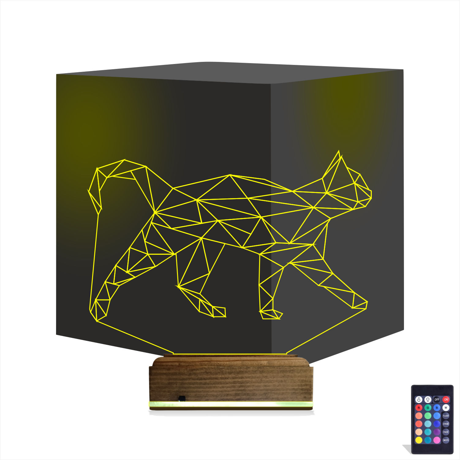 Кот (Геометрия) — 3D LED Ночник | Подарок любителям кошек