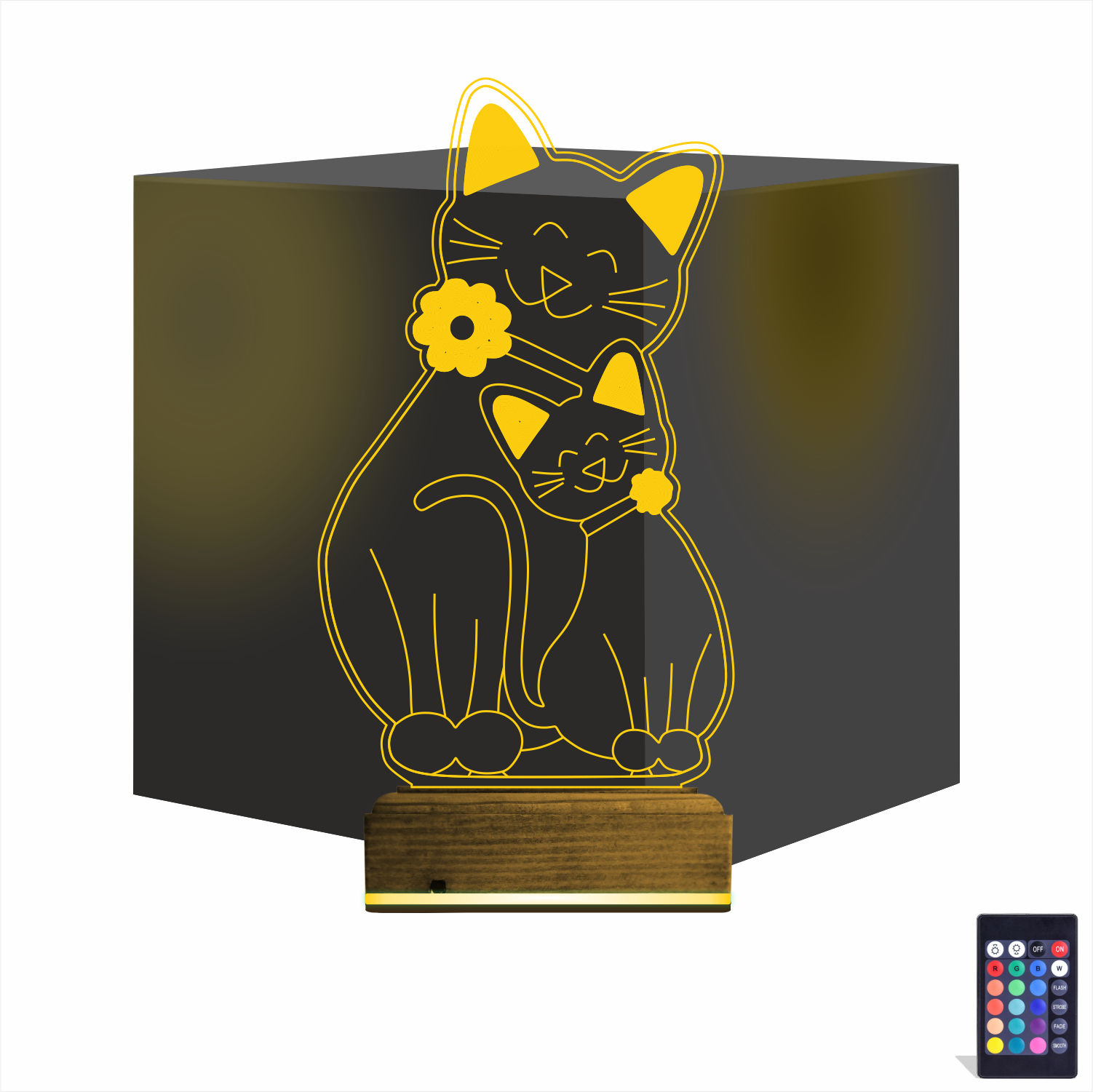 Кошки — 3D LED Ночник | Подарок маме или ребенку