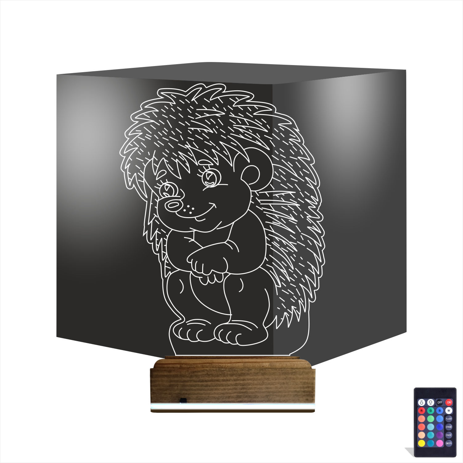 Ёжик — 3D LED Ночник | Подарок ребёнку