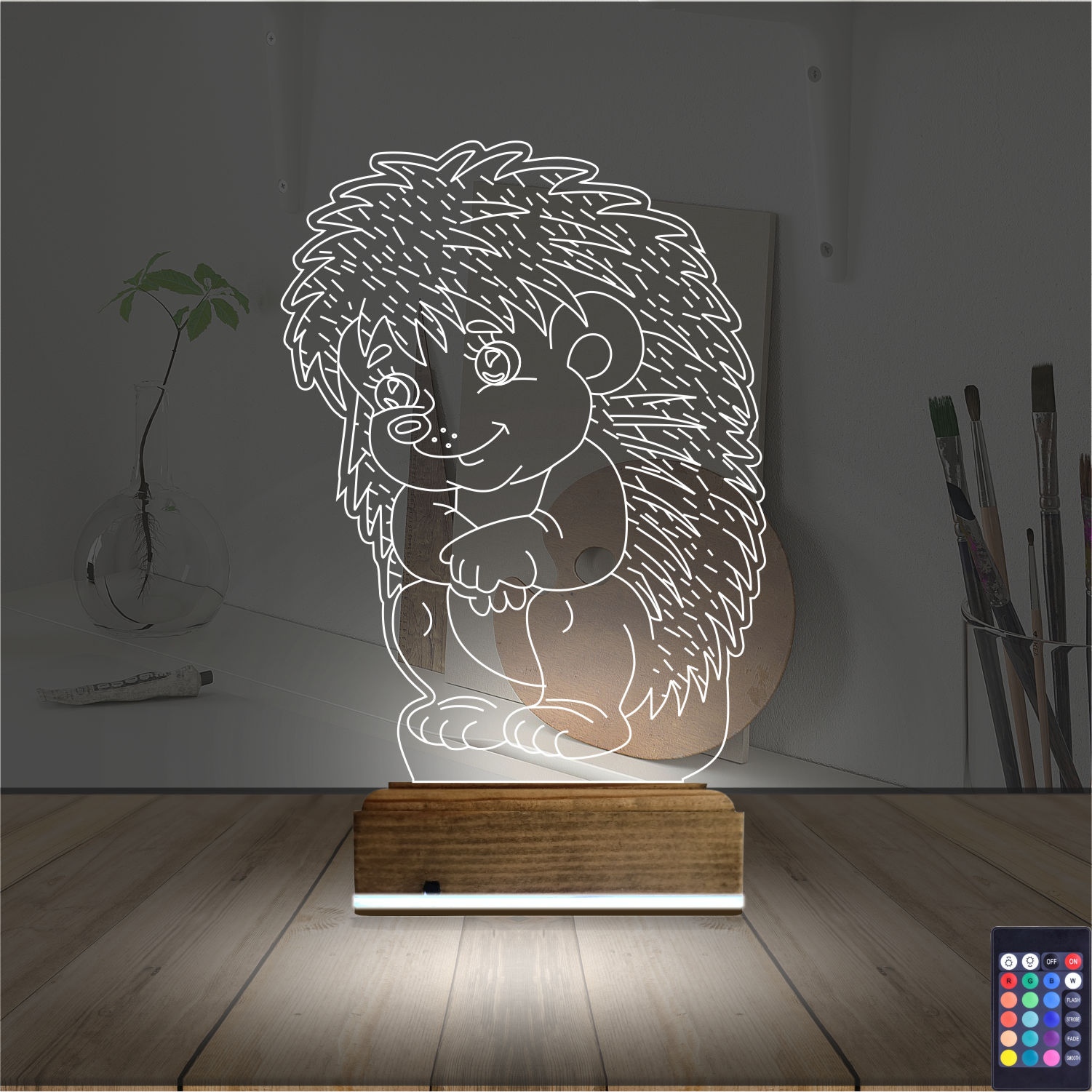 Ёжик — 3D LED Ночник | Подарок ребёнку