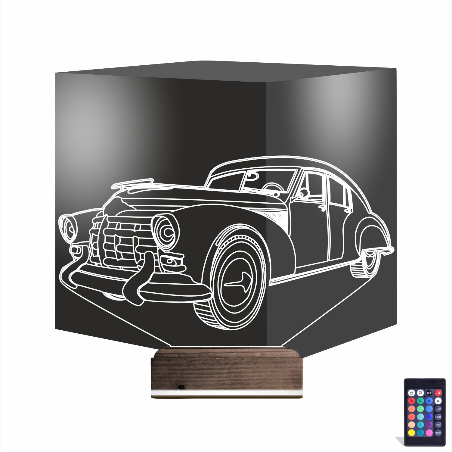 Ретро автомобиль — 3D LED Ночник | Подарок мужчине