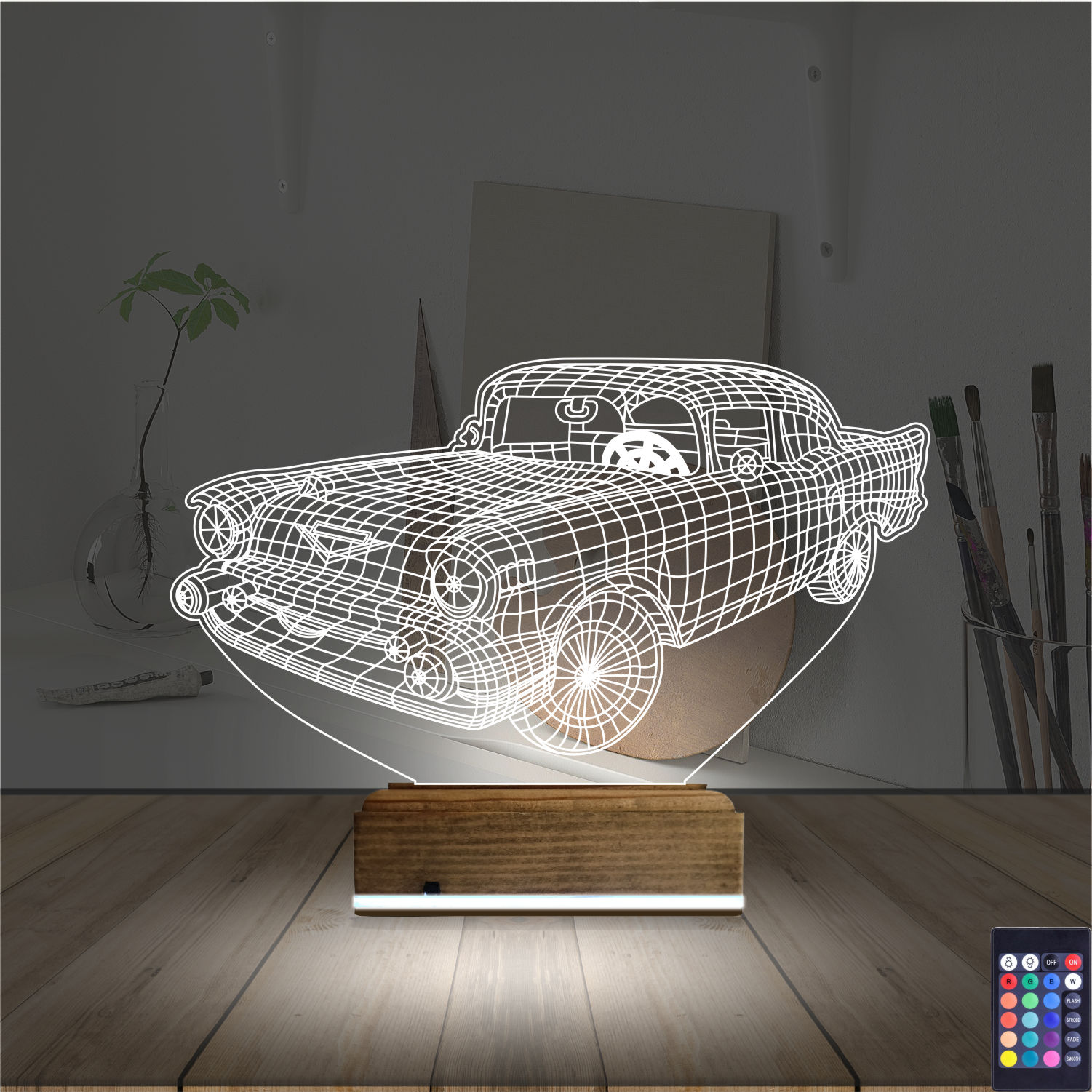 Ретро Автомобиль — 3D LED Ночник | Подарок мужчине