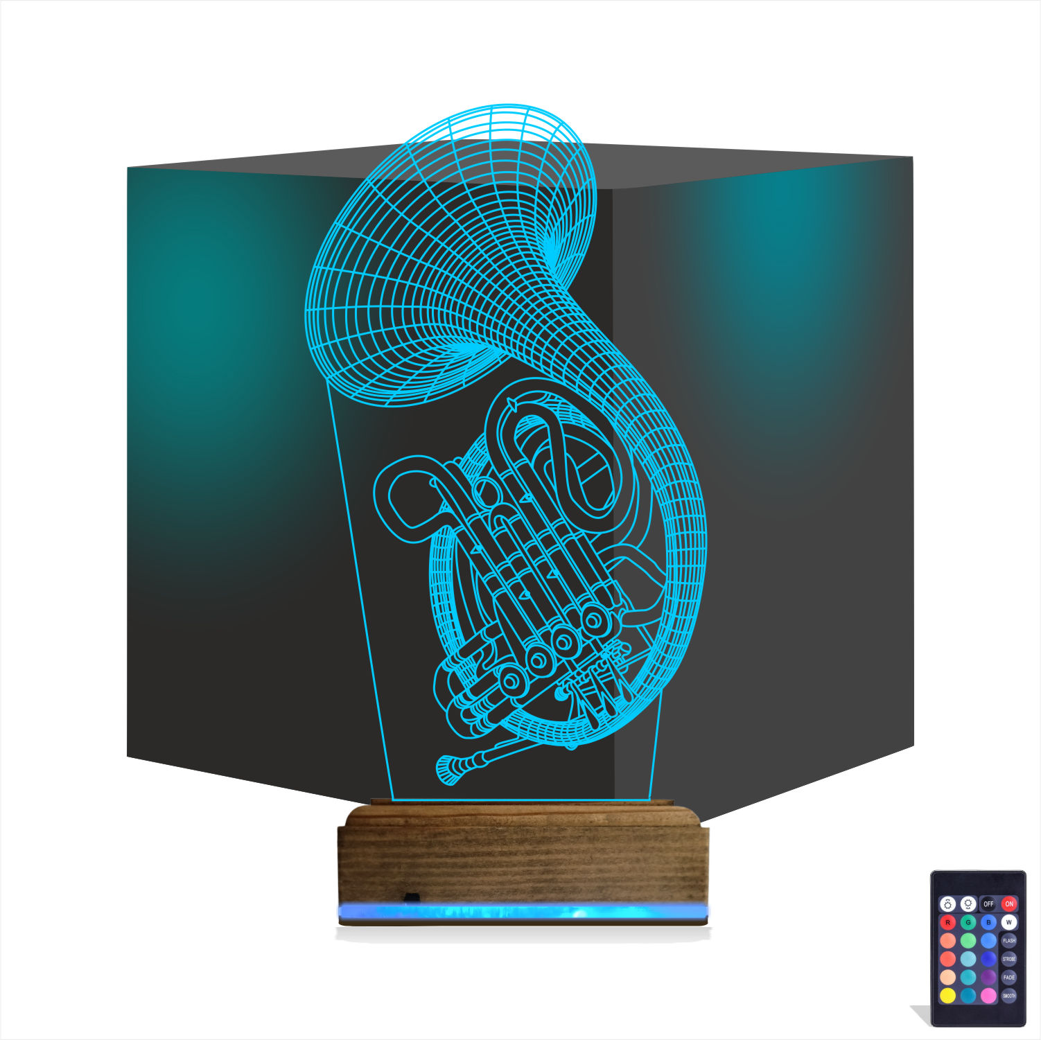 Туба — 3D LED Ночник | Подарок музыканту