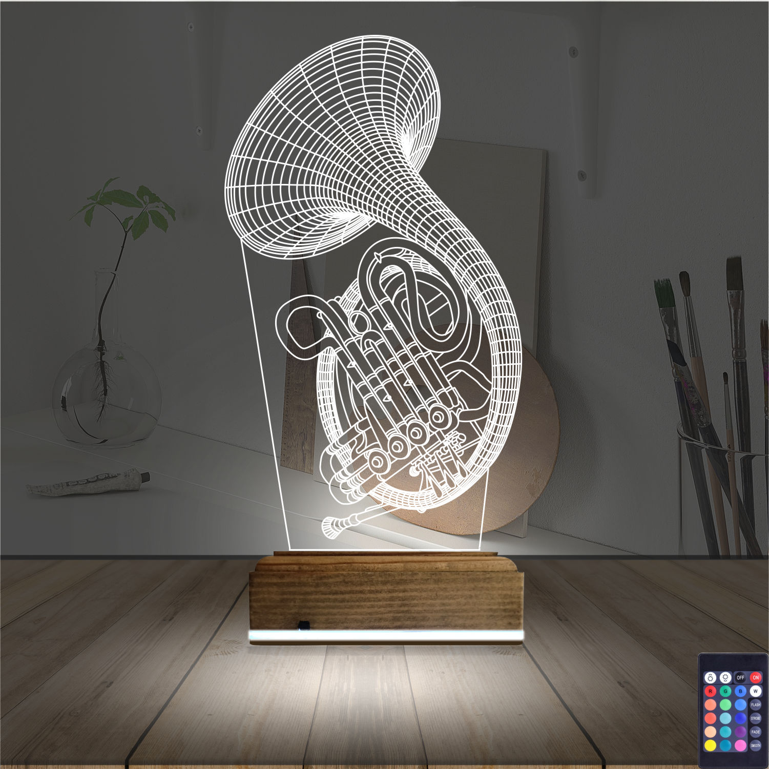 Туба — 3D LED Ночник | Подарок музыканту