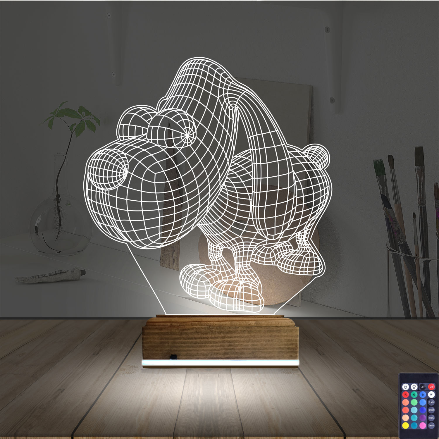 Собака — 3D LED Ночник | Подарок детям