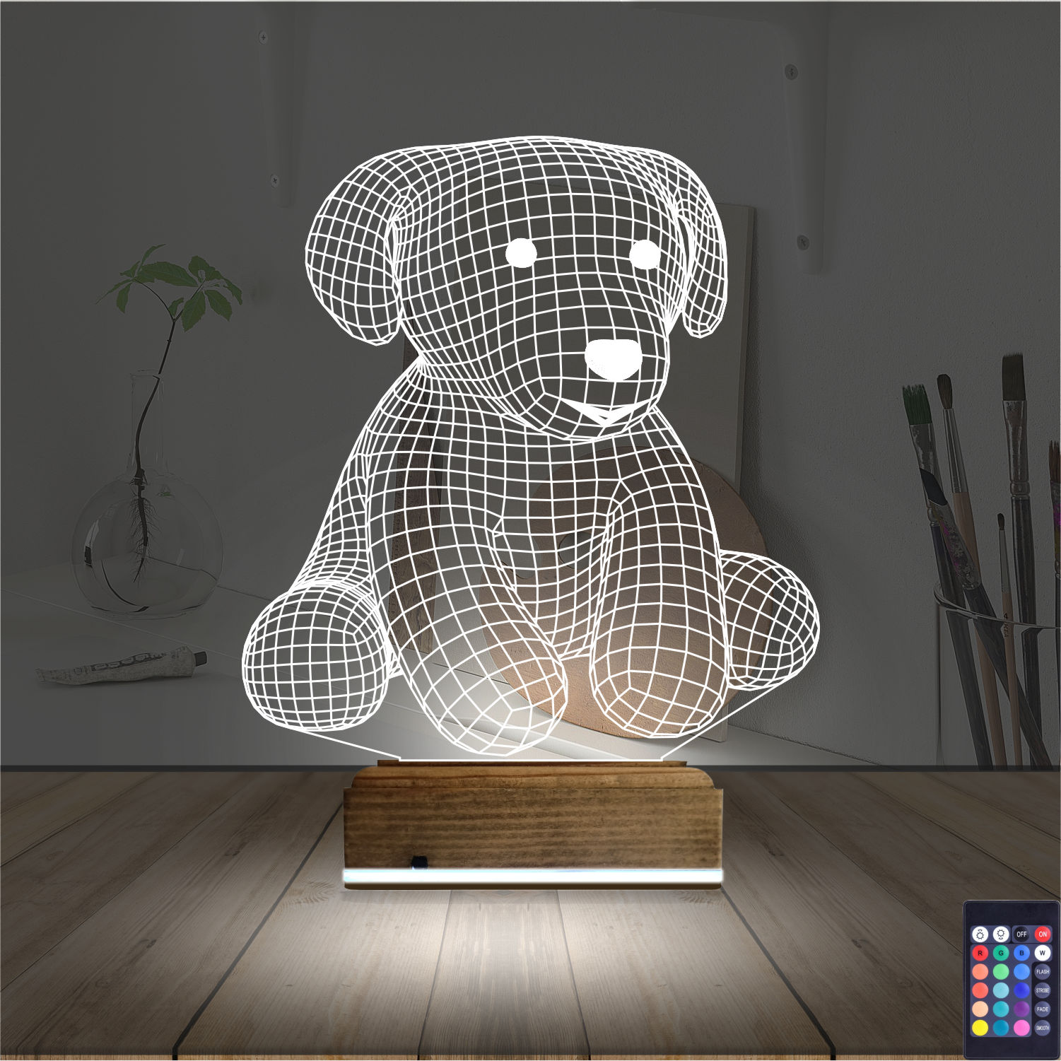 Щенок 3D Ночник